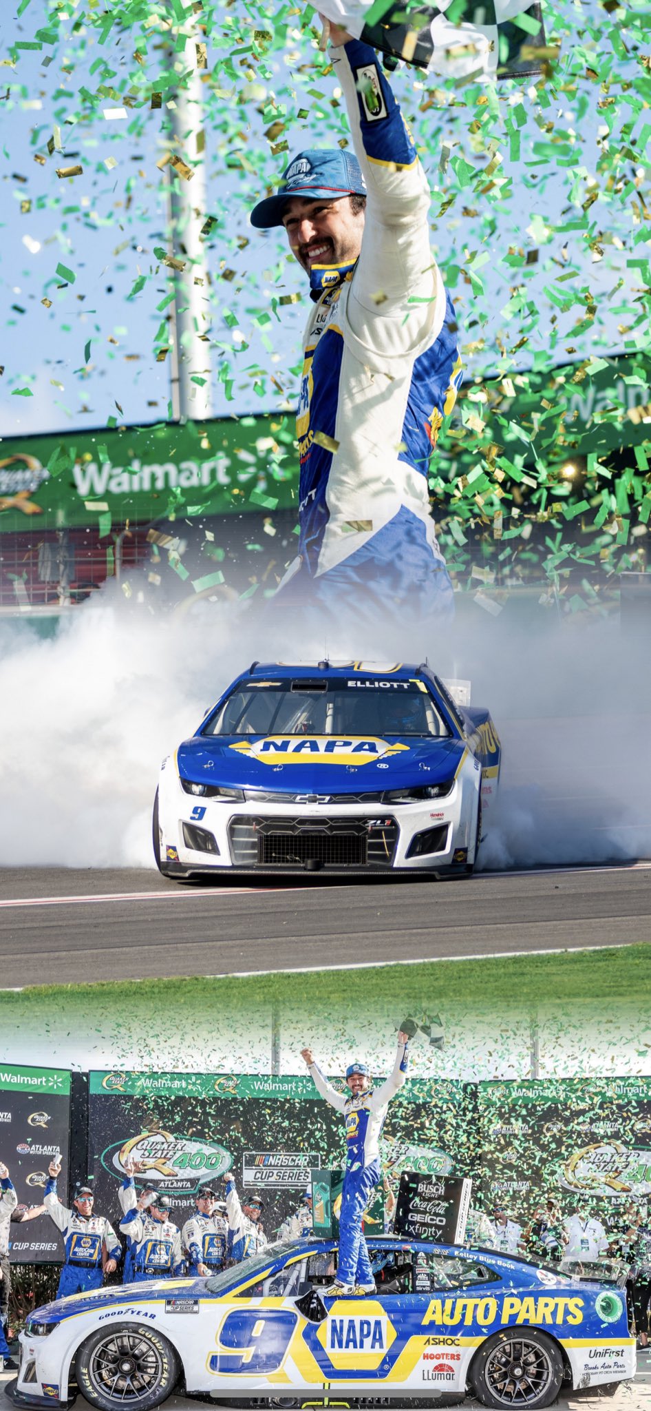 NASCAR Wallpaper Elliott got by Corey LaJoie late and ended up winning the Quaker State 400 Sunday afternoon!