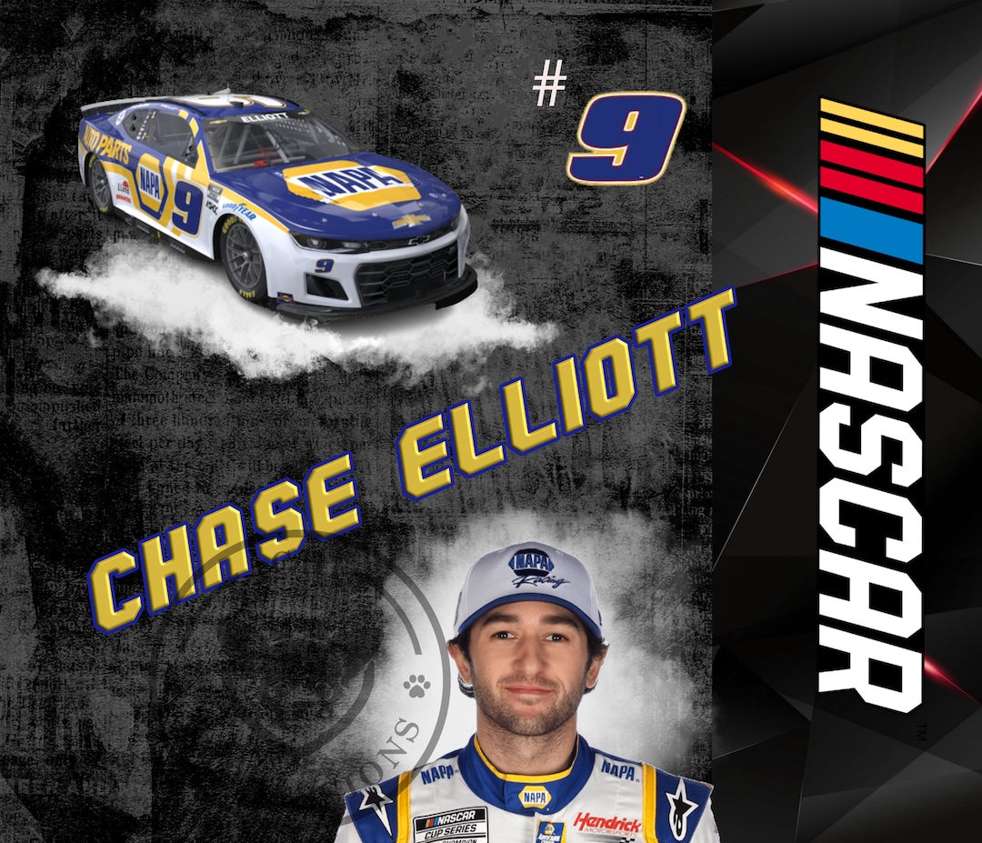 Chase Elliott NASCAR Driver Digital Wrap for Sublimation