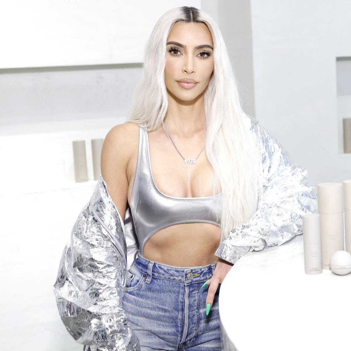See Kim Kardashian's Natural Hair in December 2022 TikTok