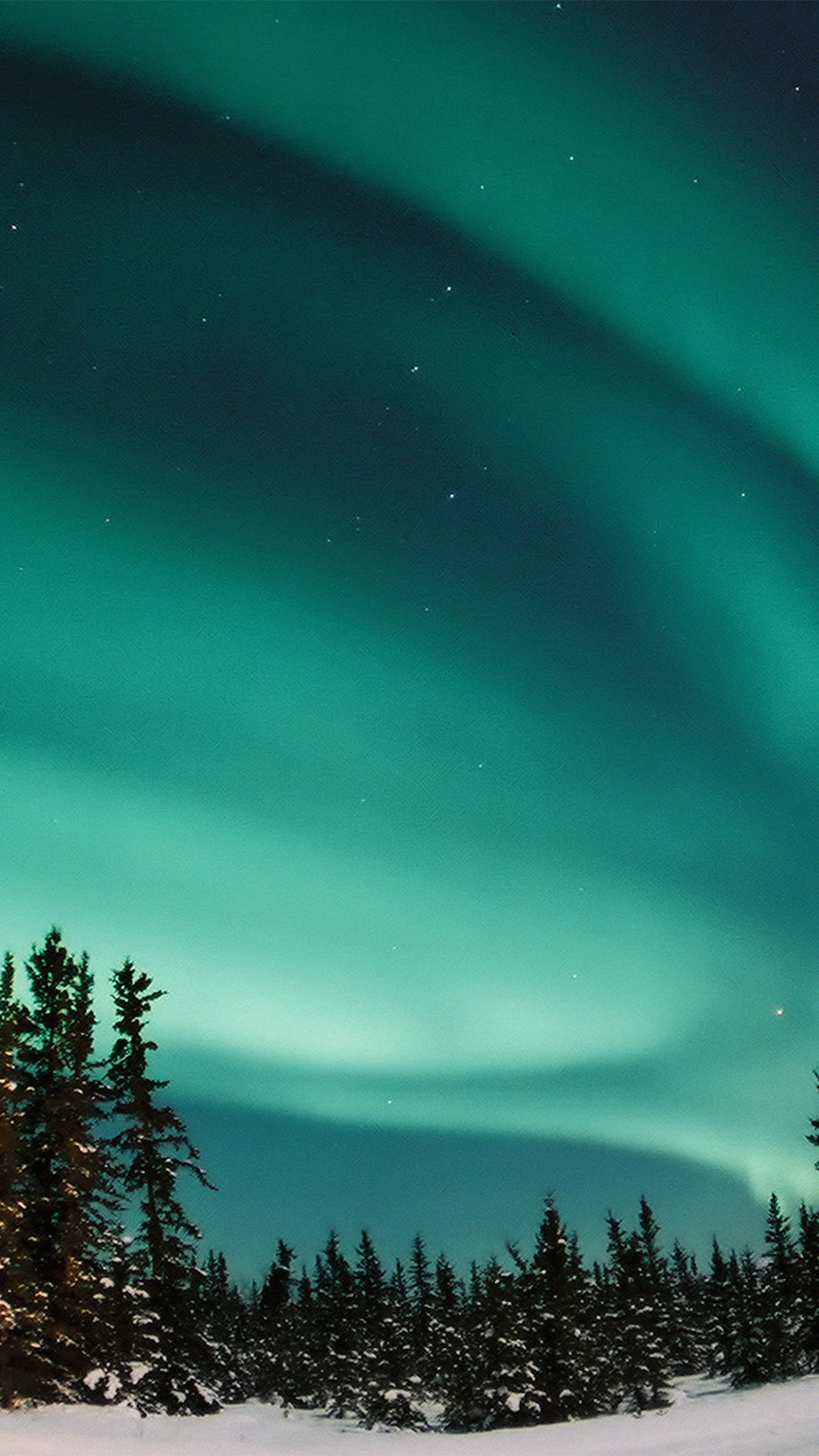 Aurora Blue Night Sky Space Nature