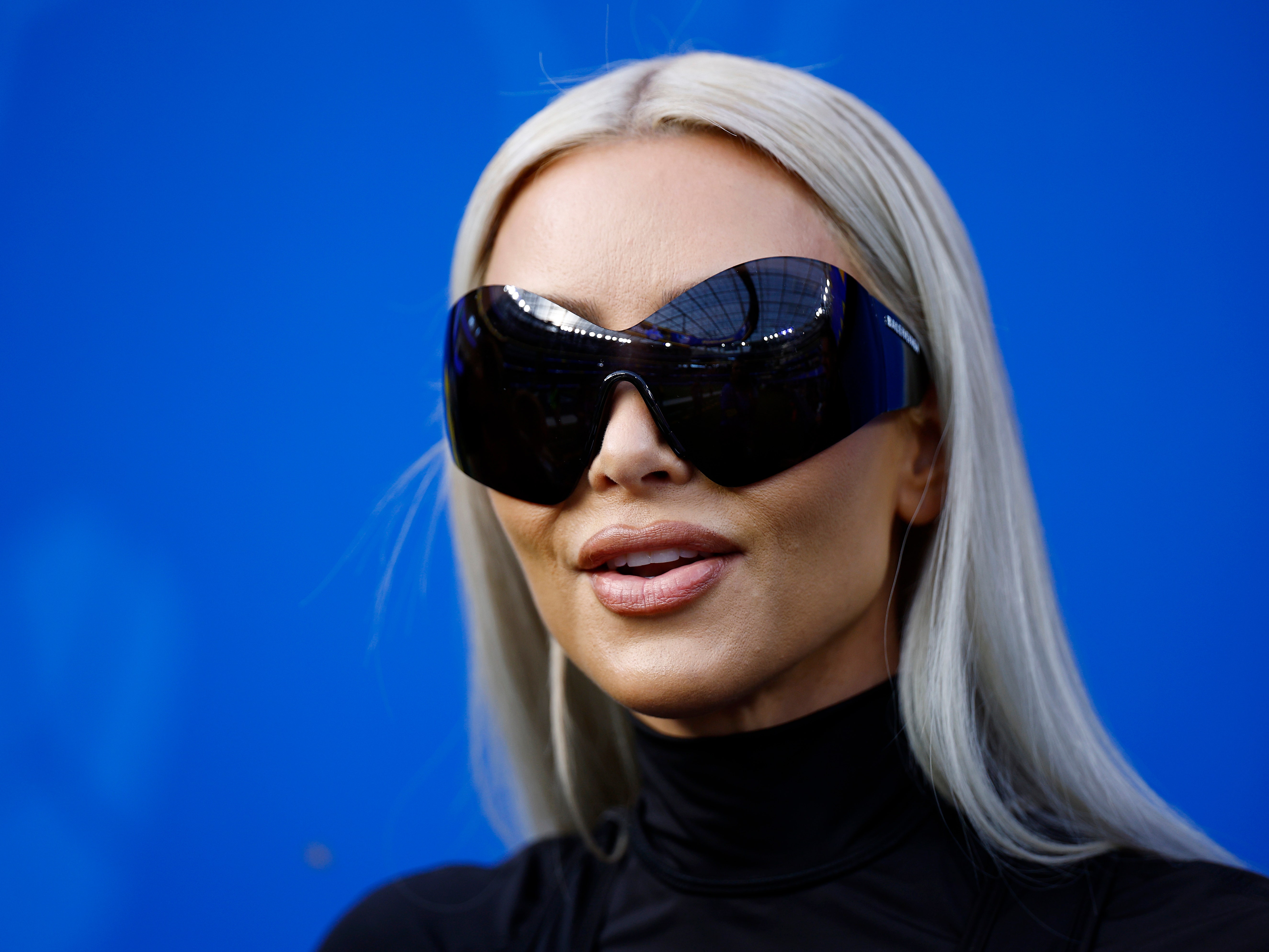 Kim Kardashian Could Be an Incredible With Her Oversized Sunglasses and Bodysuit