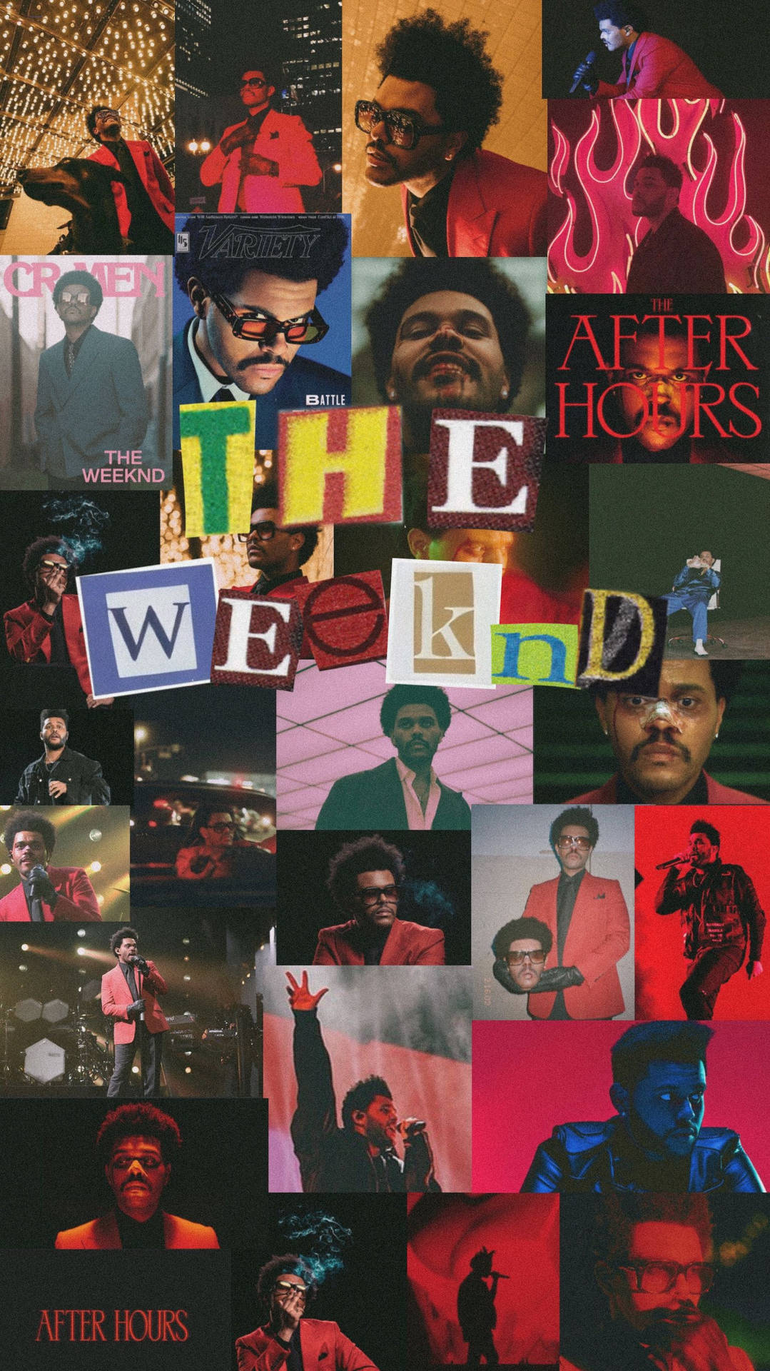 Download The Weeknd After Hours Collage Wallpaper