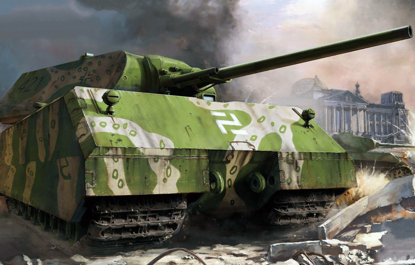 Wallpaper Mouse, Mouse, Panzerkampfwagen VIII, Porsche Type Sd.Car superheavy tank image for desktop, section оружие