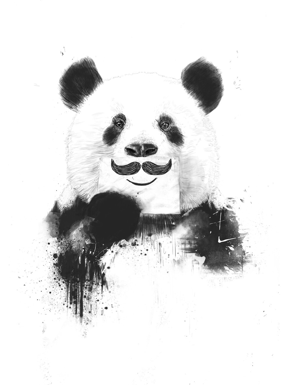 Funny panda Wall Mural