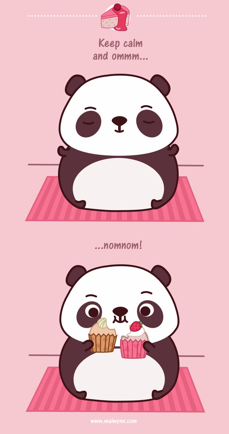 Keep calm and om nom nom. Cute panda wallpaper, Panda art, Cute animal quotes