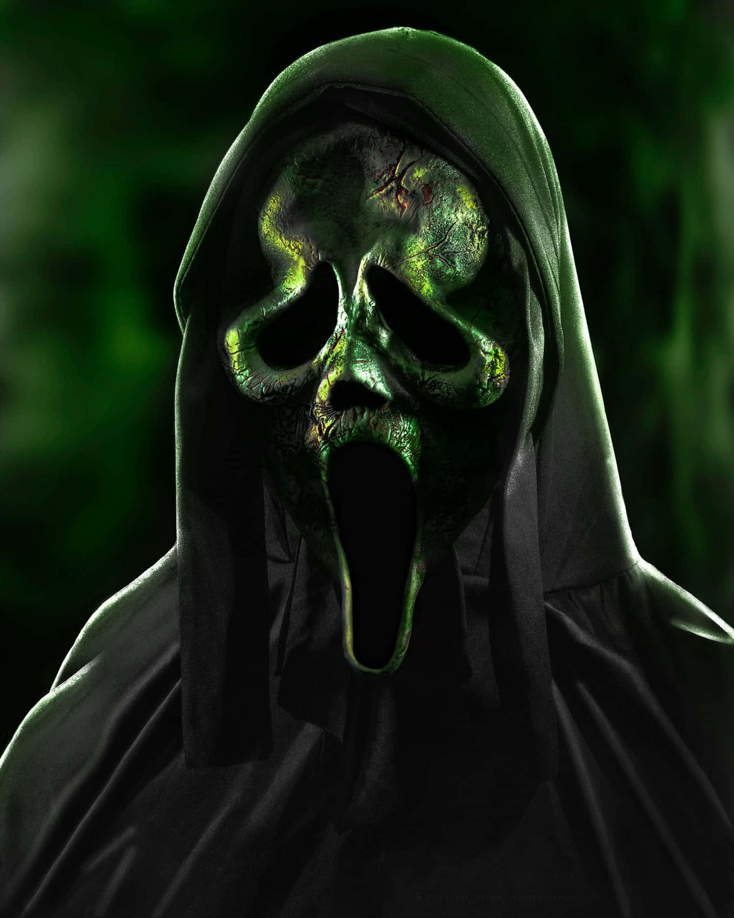 Download Green Ghost Face Pfp Wallpaper