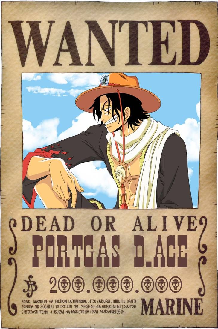 Ace Wanted By Vero Light. One Piece Drawing, One Piece Picture, One Piece