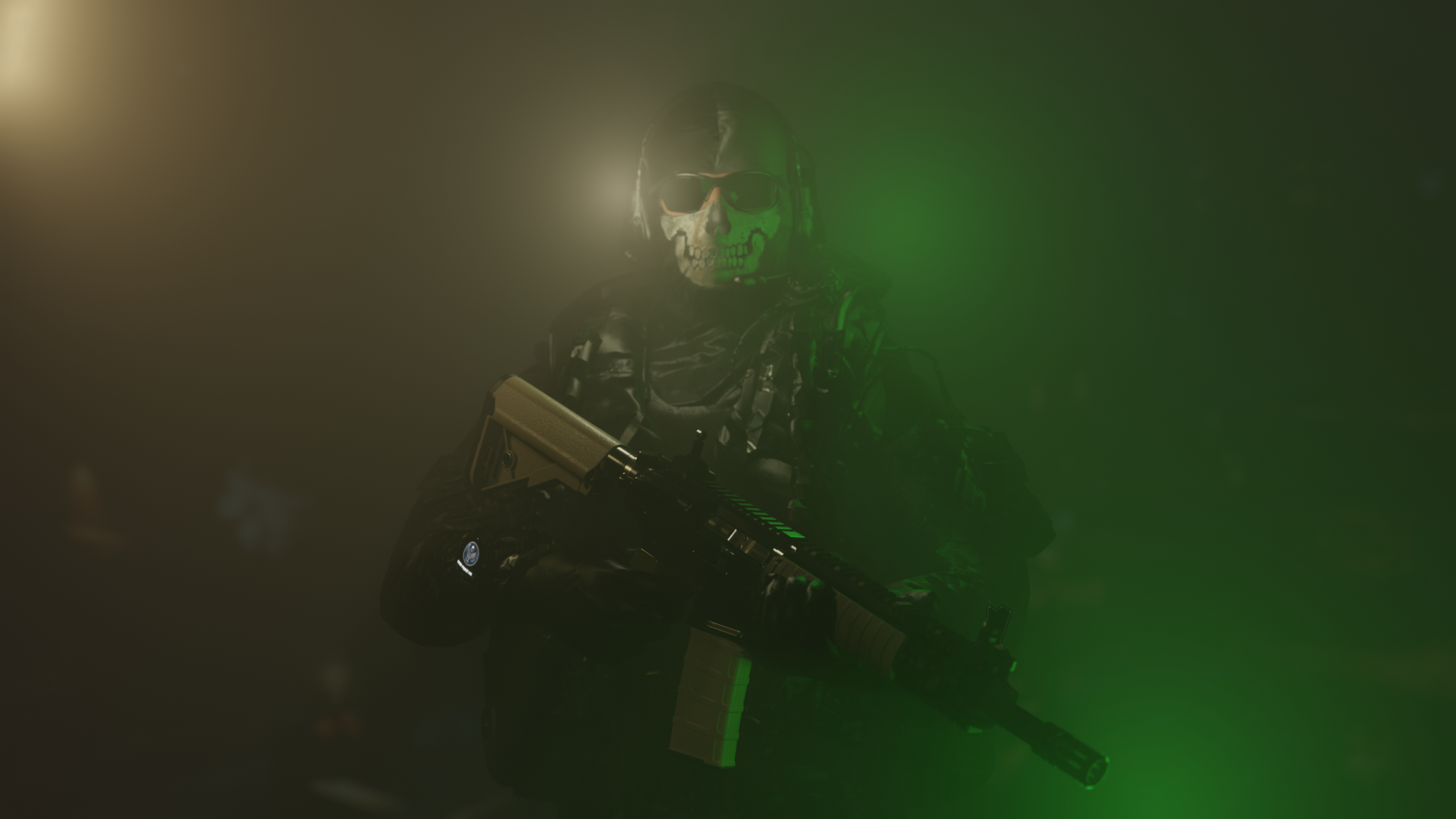 Classis Ghost Wallpaper Made In Blender. Def My Favorite Skin In The Game, Missing The Old Mw 2 Always