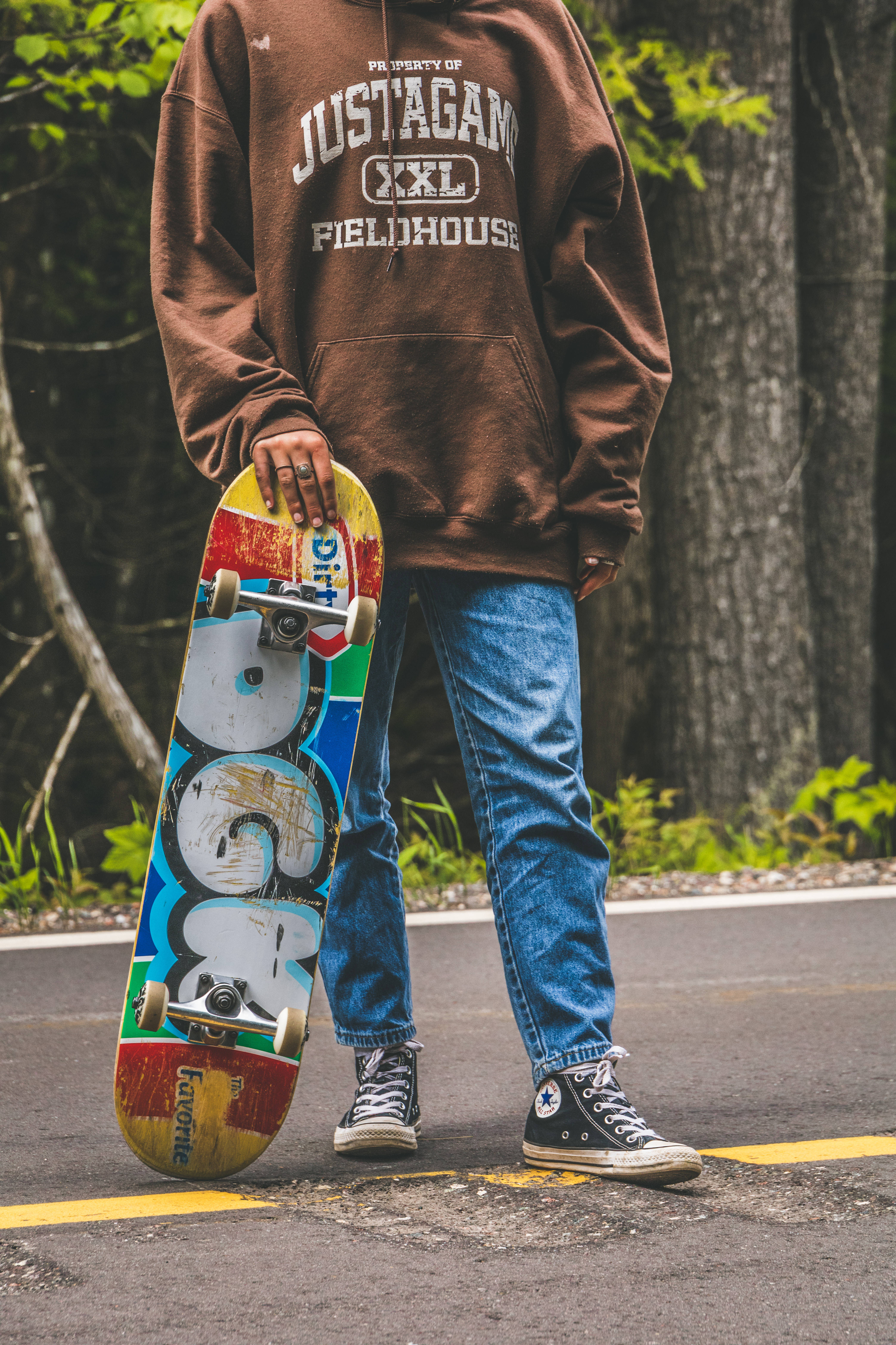 Download Colorful Skate With Converse Wallpaper