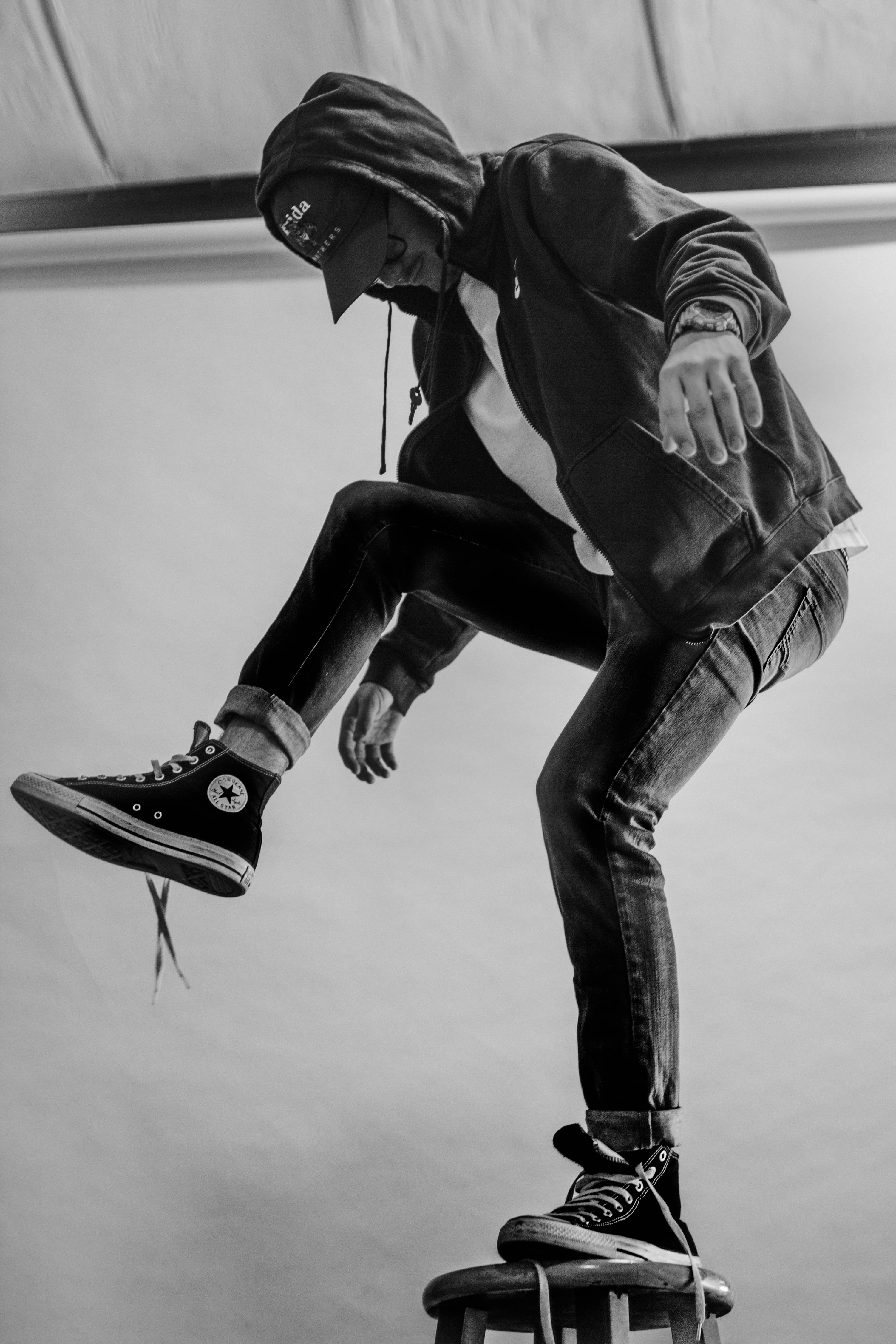 Download Black And White Converse Ad Wallpaper