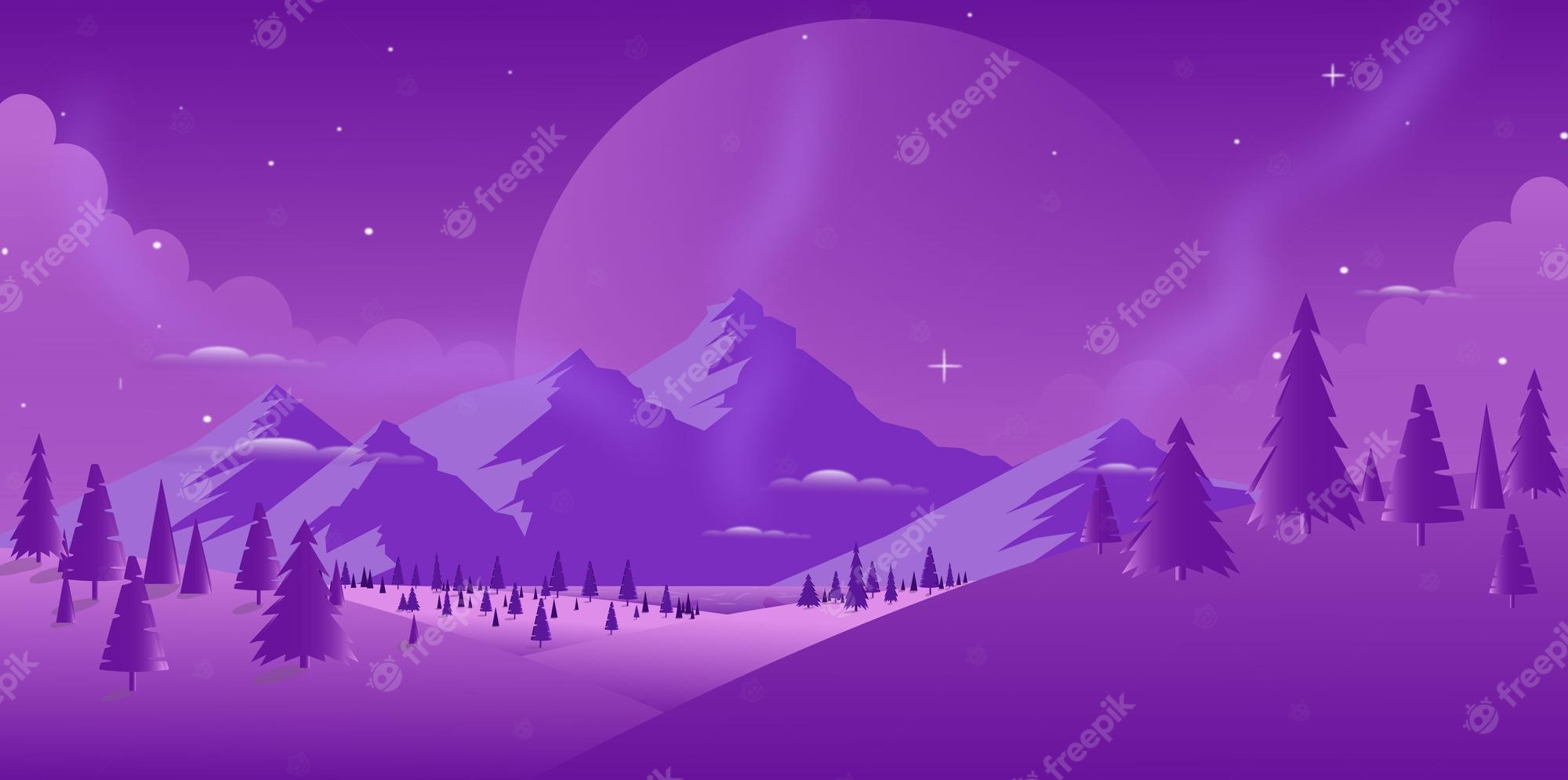 Purple Mountain Wallpaper Image