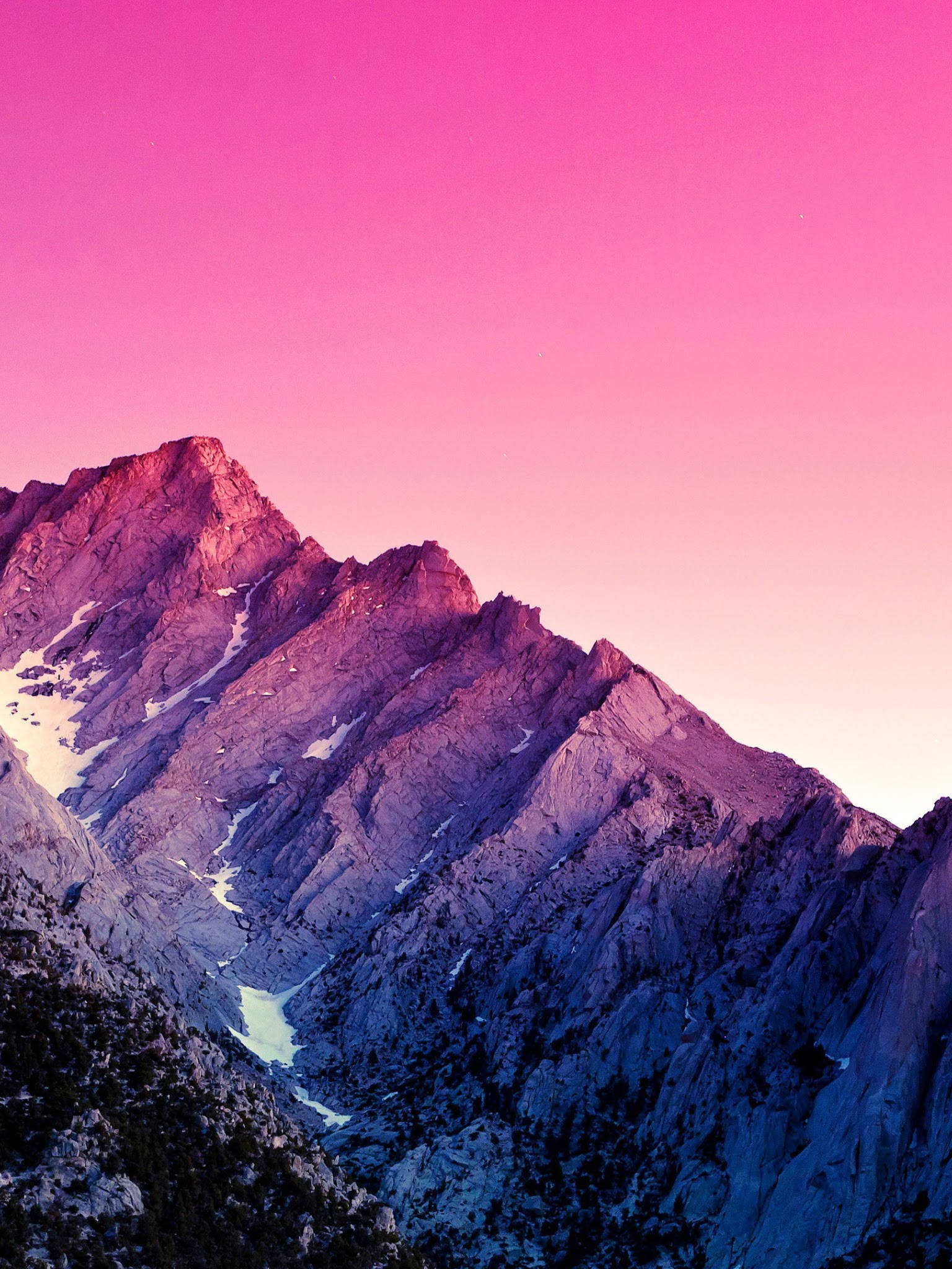 Download Light Purple Aesthetic Mountains Wallpaper