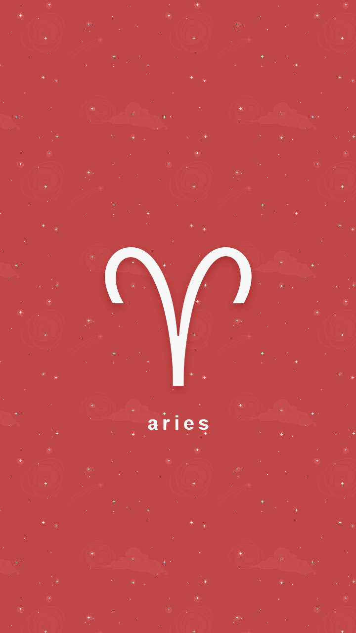 Download Aries Aesthetic Red Sparkly Background Wallpaper