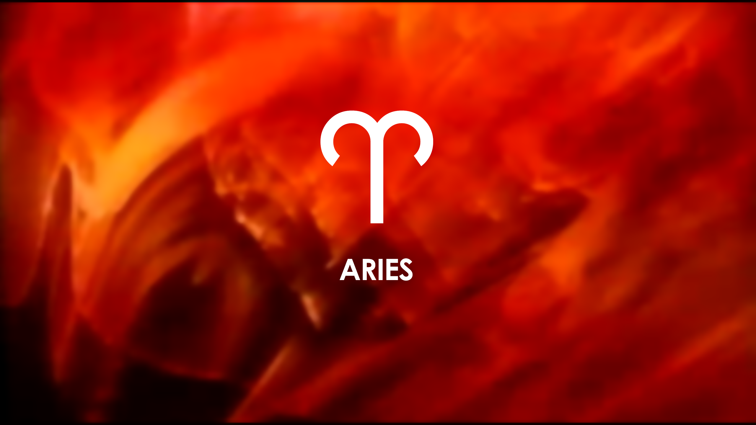 Aries sign on a red background Desktop wallpaper 1920x1080