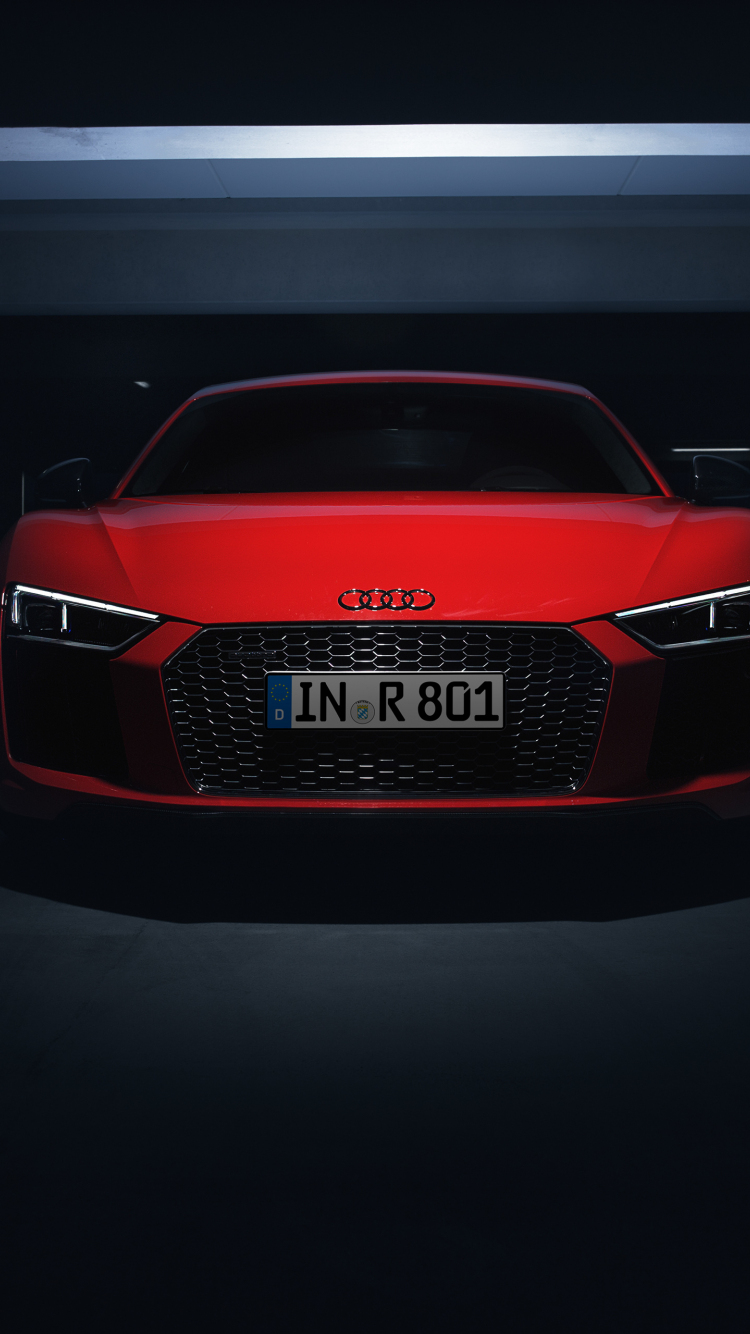 Download wallpaper 750x1334 audi r8 v sports car, red, iphone iphone 750x1334 HD background, 15297