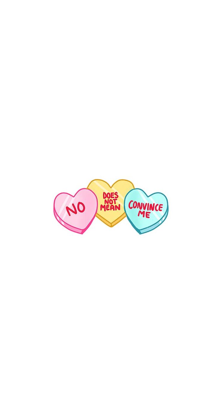 Valentine's Day iPhone wallpaper candy hearts