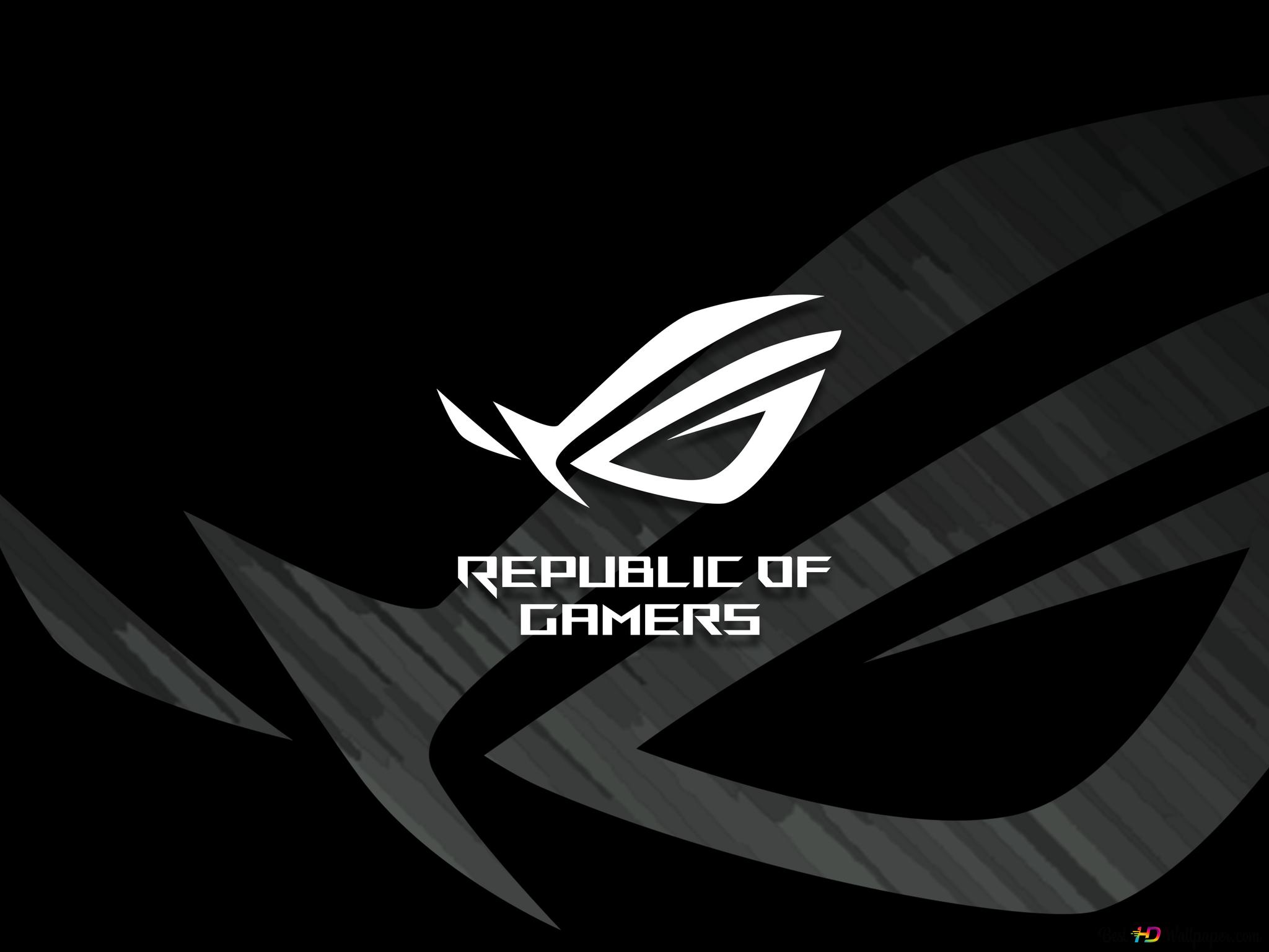 Asus ROG (Republic of Gamers) Classic Dark LOGO 4K wallpaper download