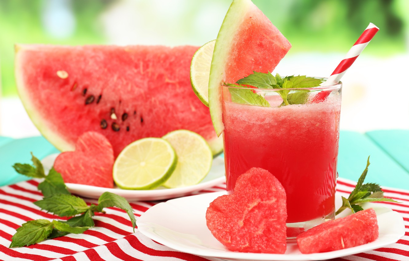 Wallpaper watermelon, juice, slices, water melon image for desktop, section еда