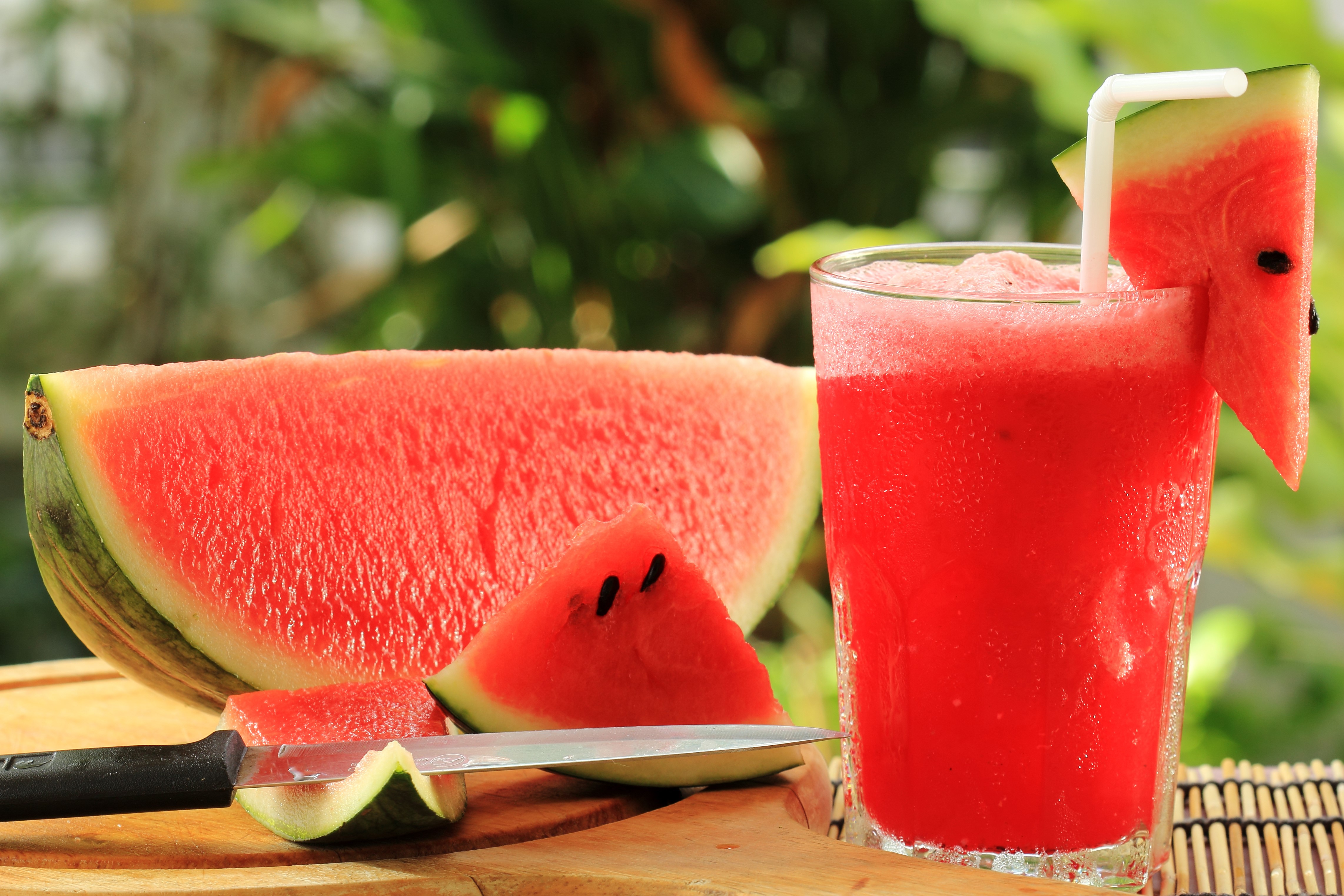 4K, Watermelons, Drinks, Juice, Highball glass, Piece Gallery HD Wallpaper