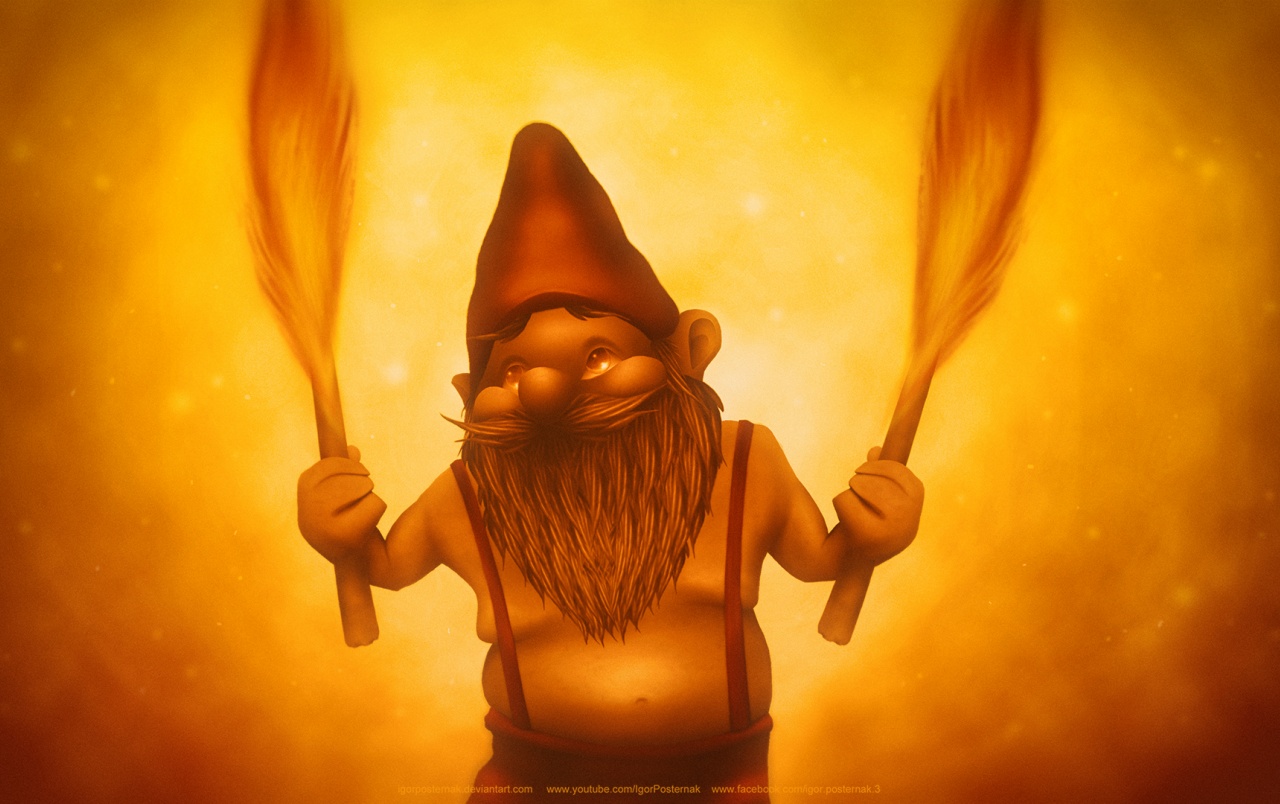 Fire Gnome wallpaper. Fire Gnome