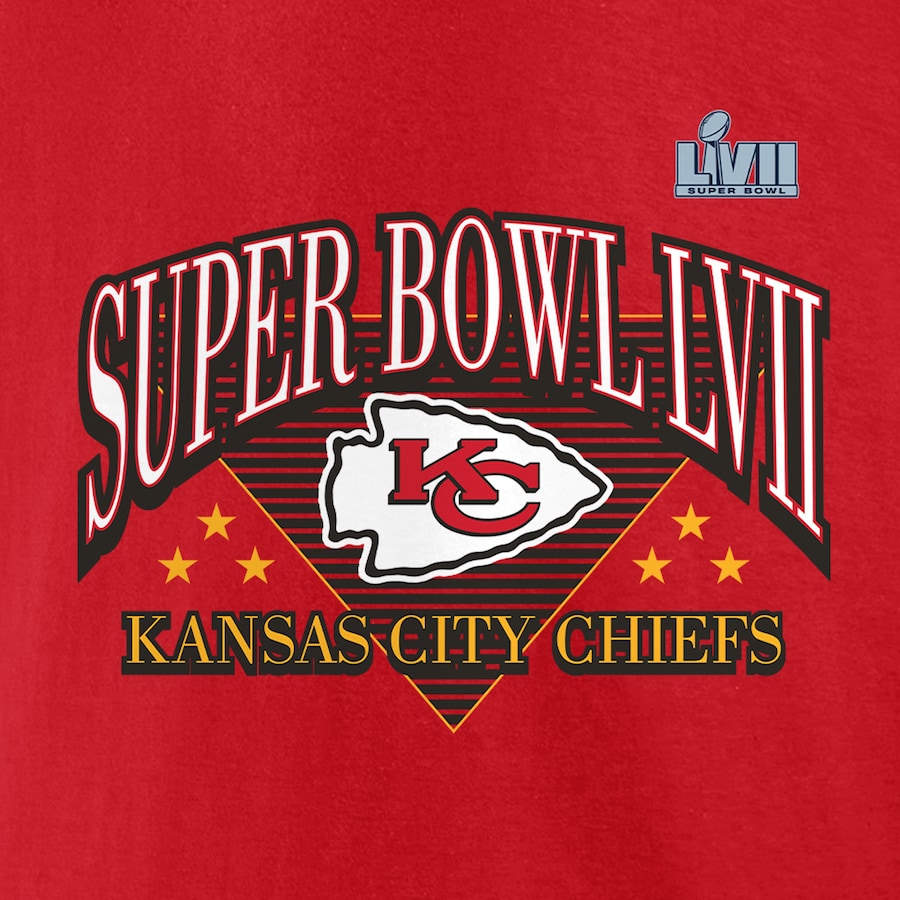 Men's Fanatics Branded Red Kansas City Chiefs Super Bowl LVII Triangle Strategy Long Sleeve T