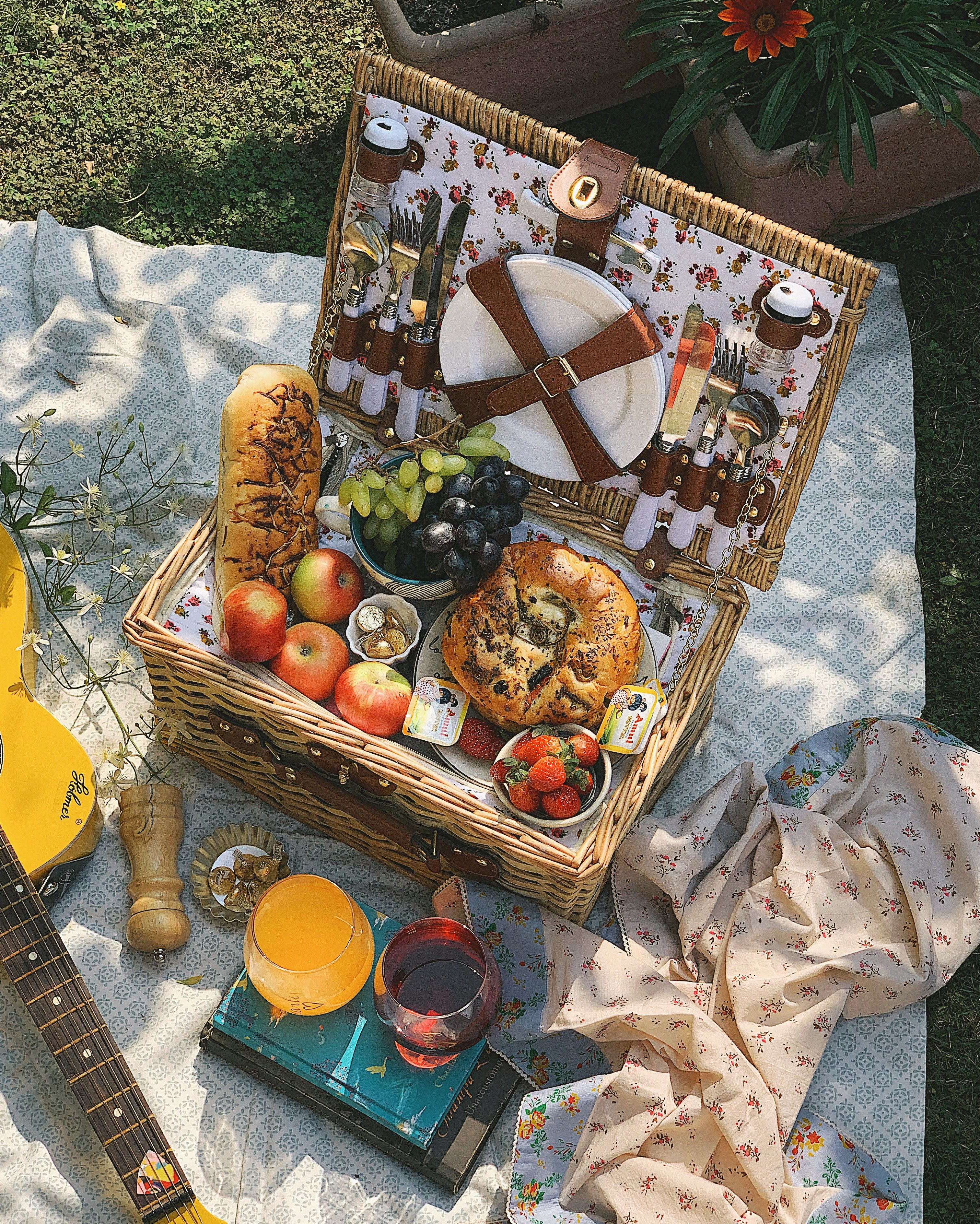 Picnic goals!!. Picnic, Picnic basket, Spring day
