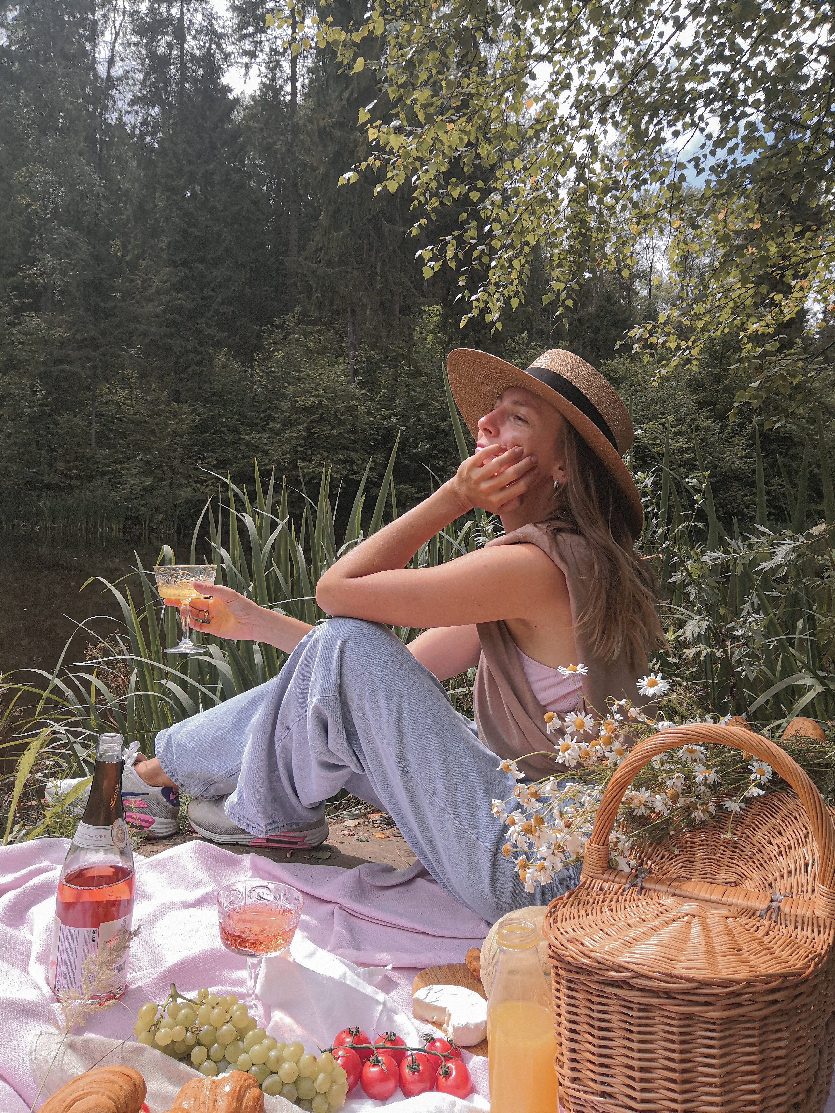 Woman Having a Picnic · Free