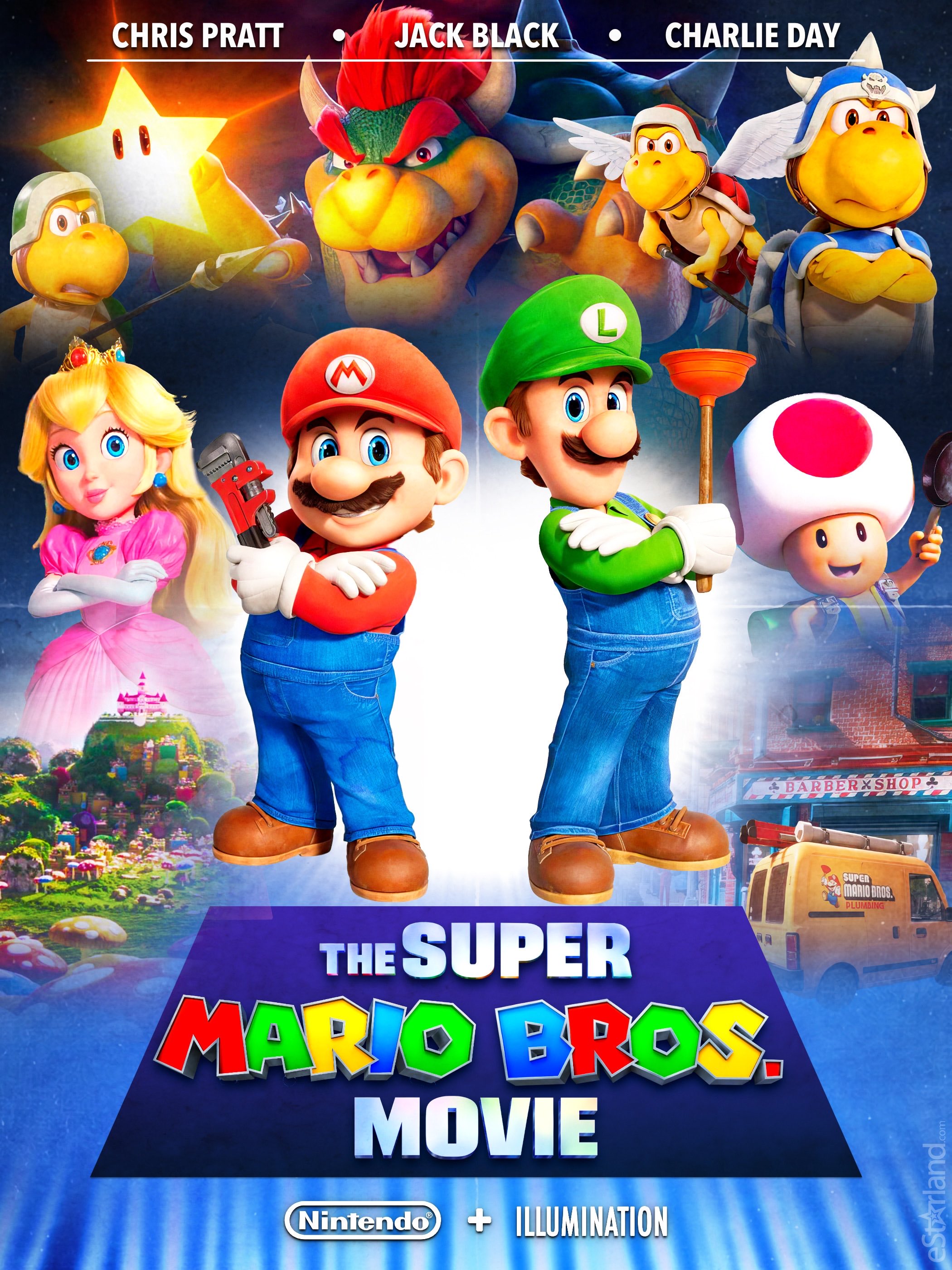 poster remake of The Super Mario Bros. Movie (1993). The Super Mario Bros. Movie (2023 Film)