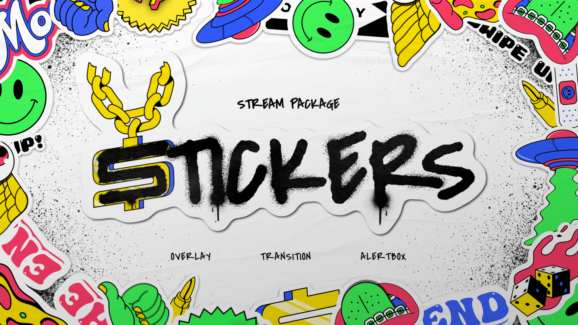 Stickers Overlay and Alerts Package for OBS Studio