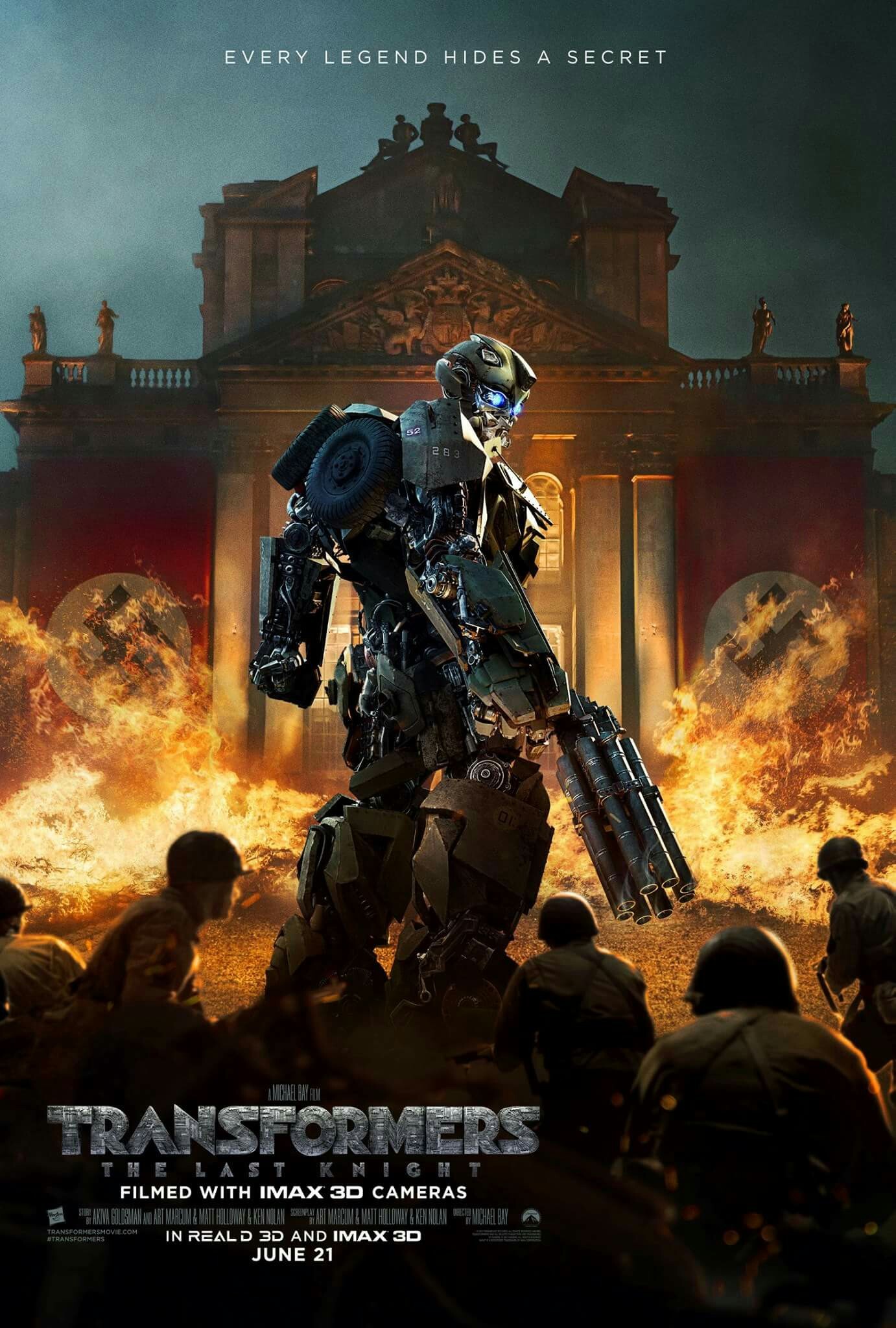 Beautiful Transformers The Last Knight movie poster. Tagline: Every legend hides a secret