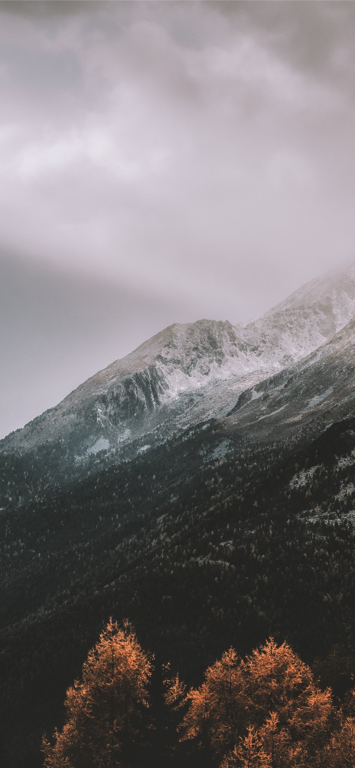 mountain covered by snow during daytime iPhone X Wallpaper Free Download