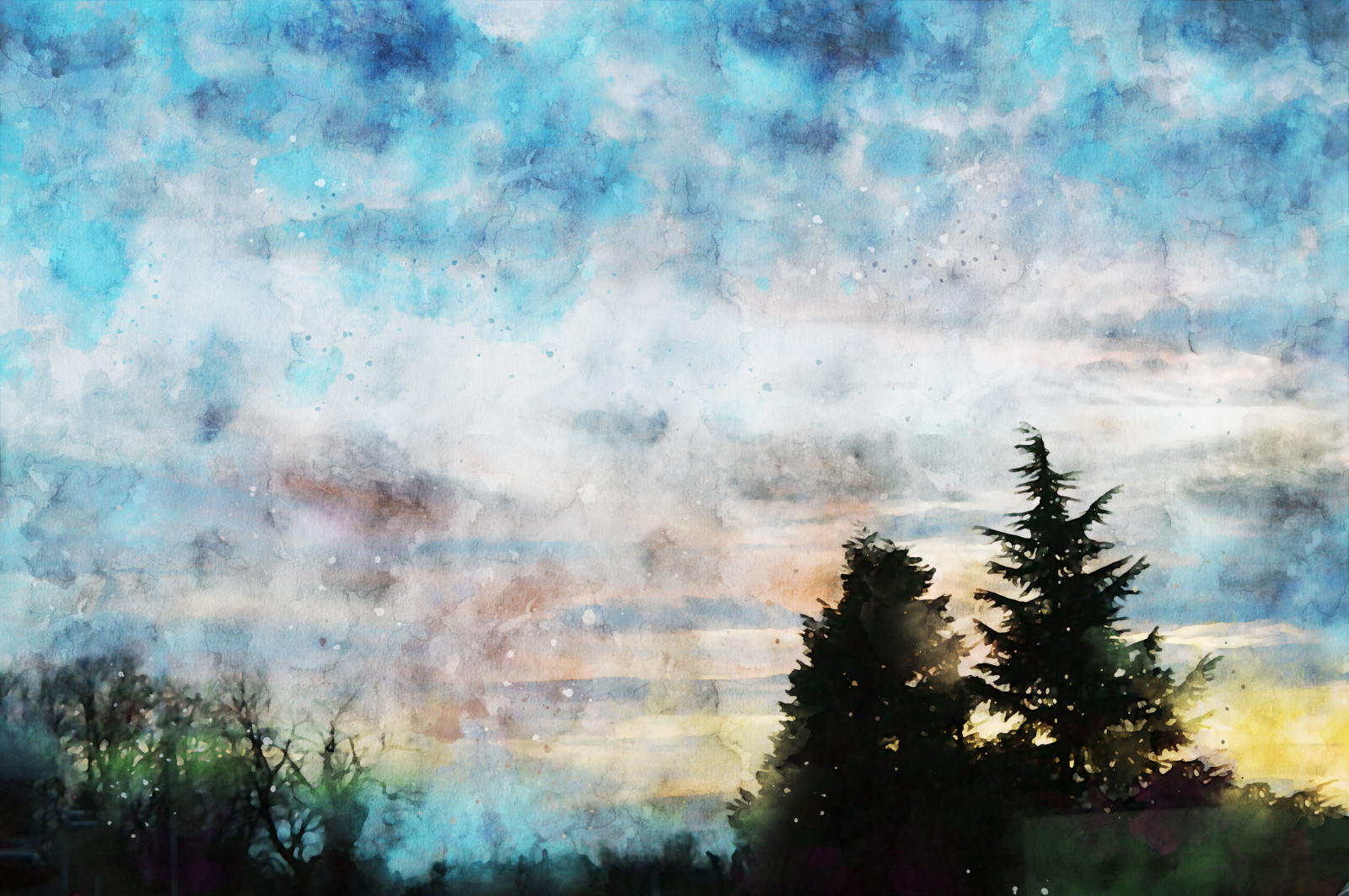 Wallpaper, watercolor, Italy 6016x4000