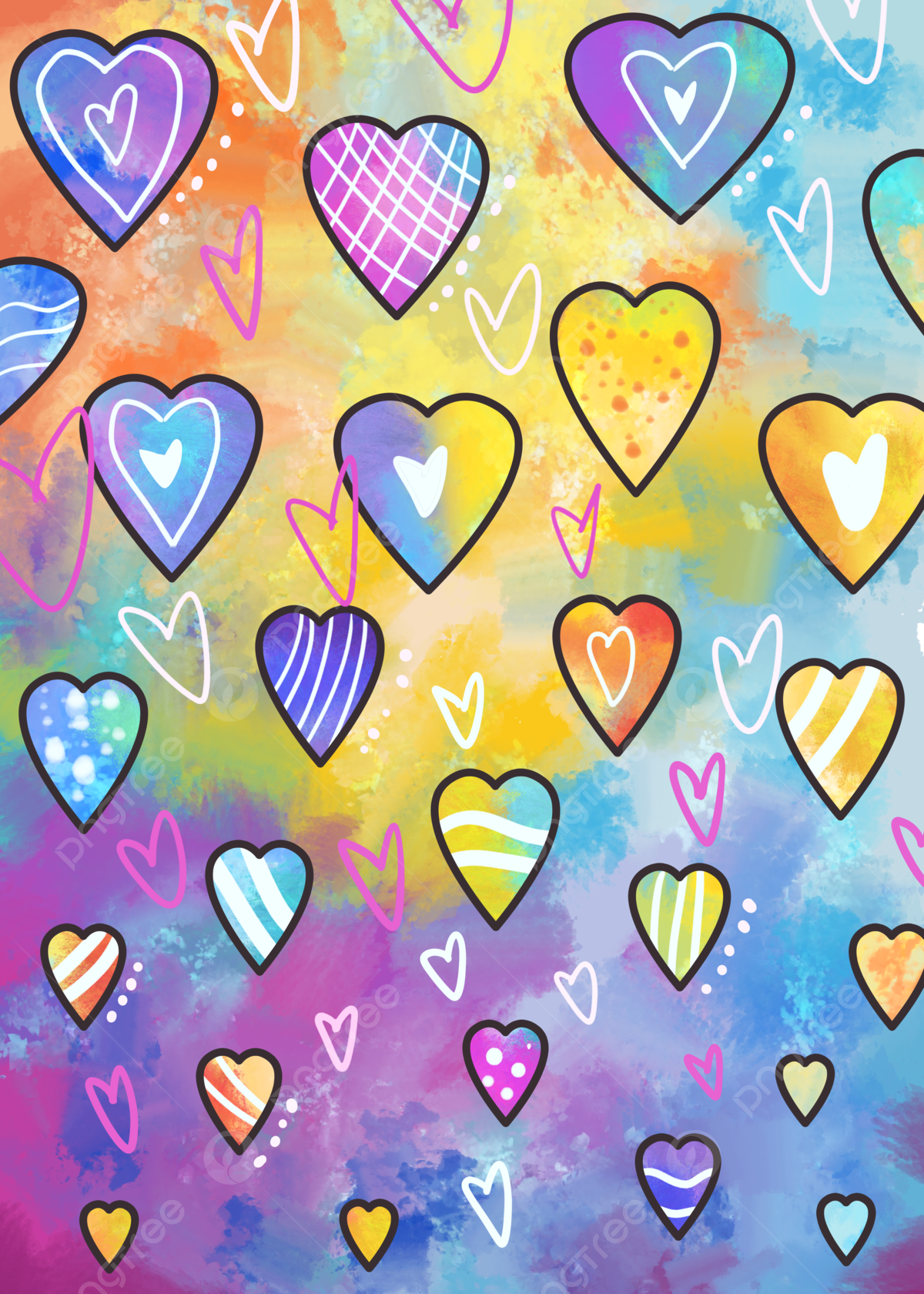 Yellow Purple Love Abstract Wallpaper Background, Yellow, Purple, Love Background Image for Free Download