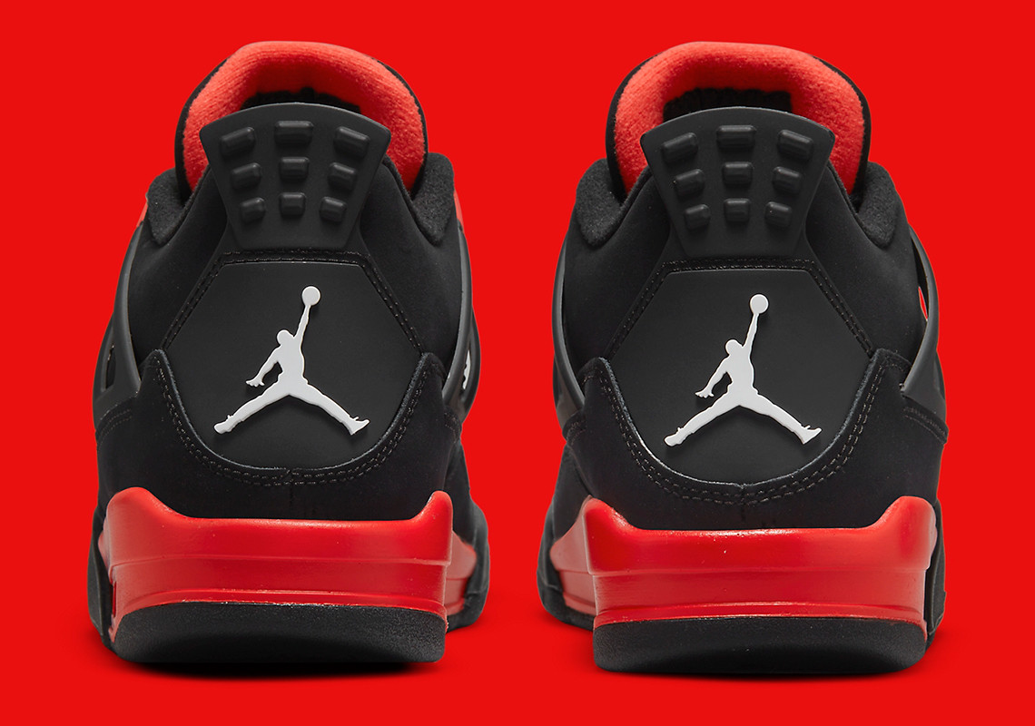 jordan 4 red thunder white background