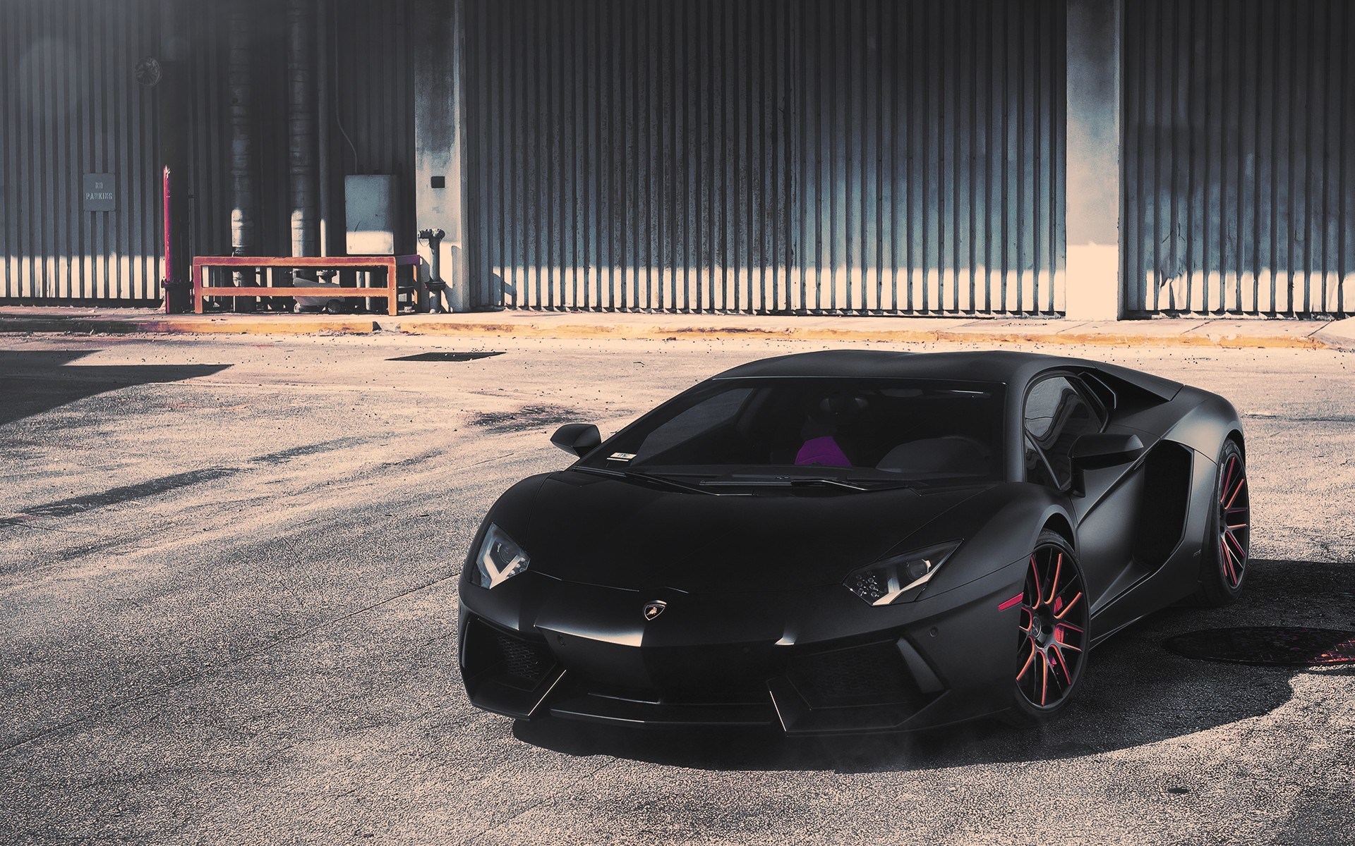 Black Matte Lamborghini Aventador wallpaper. Black Matte Lamborghini Aventador