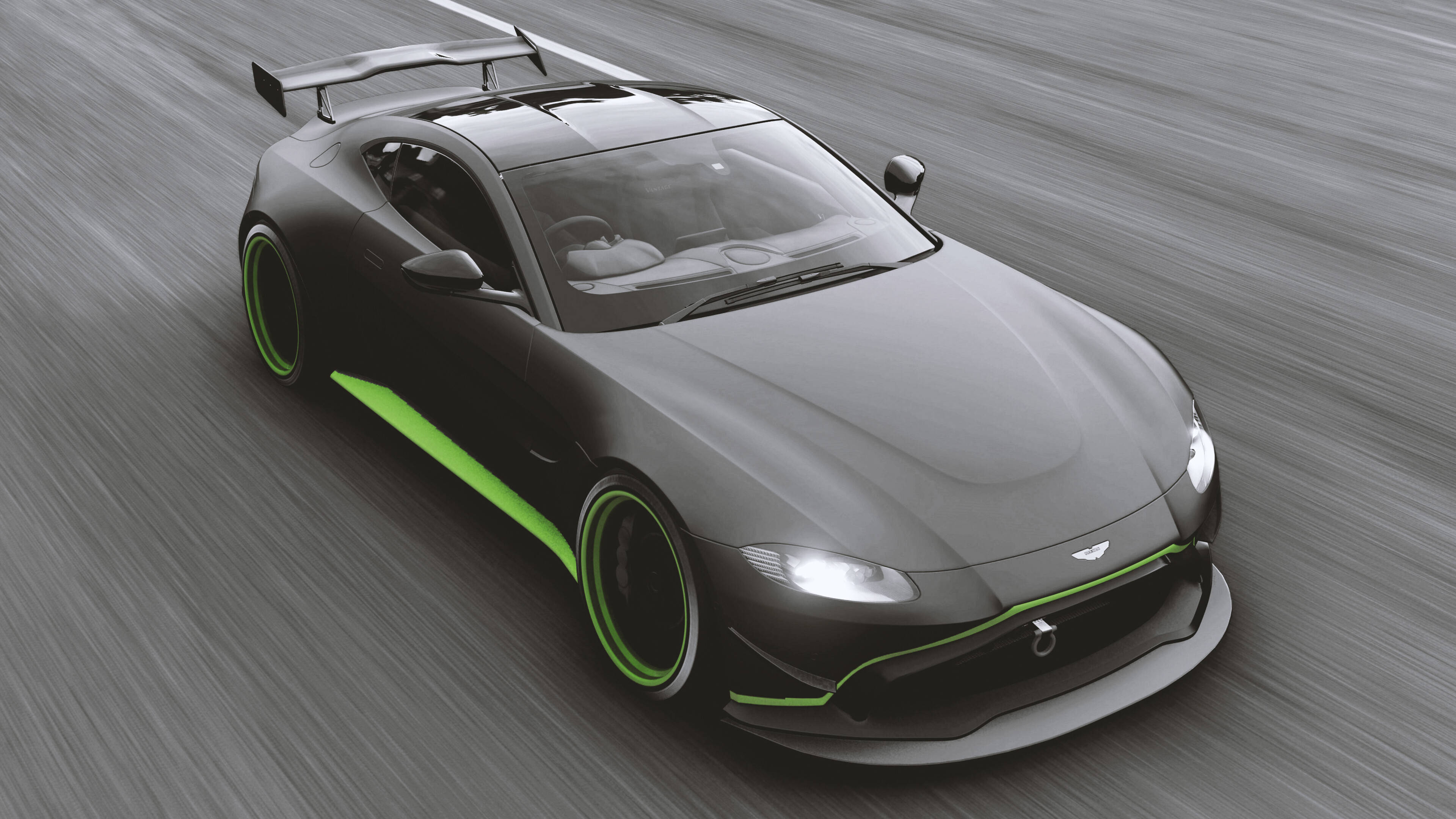 Download Forza Horizon 4 4k Aston Martin Green Decals Wallpaper