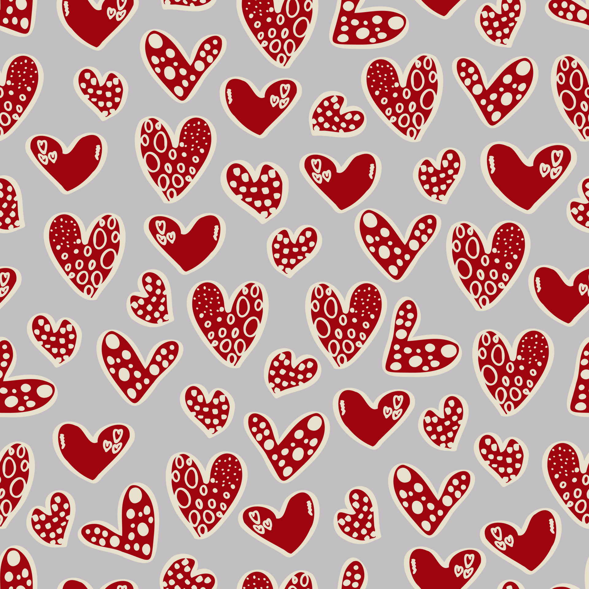 vector seamless pattern of hearts with Valentine's Day 14 February. Background for invitations, wallpaper, wrapping paper and scrapbooking