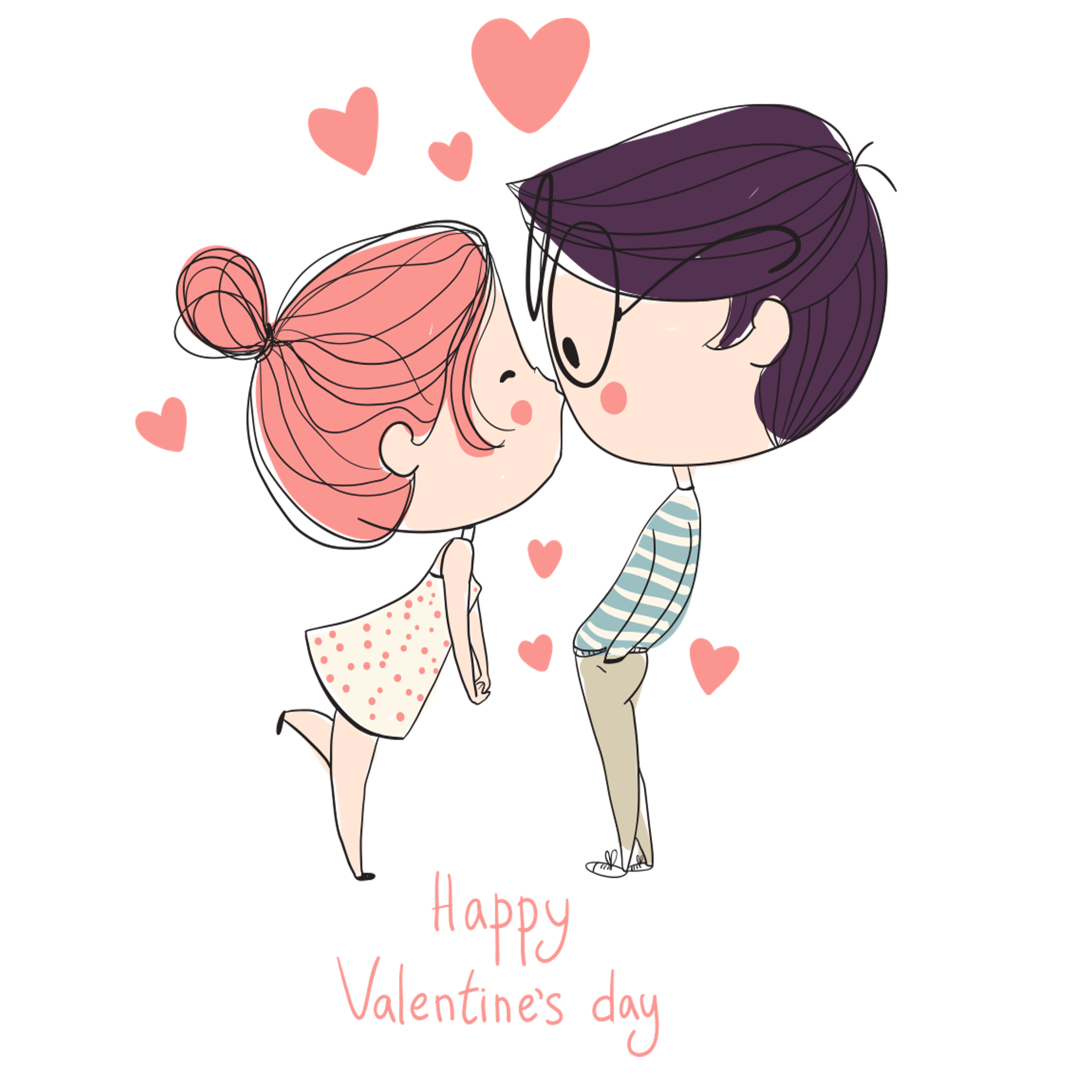 Valentine's Day, February i love you Sticker by Bertoldis. Рисунок кролика, Милые рисунки, Рисунок