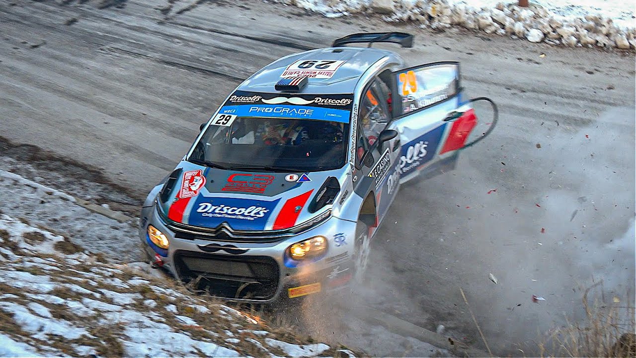 WRC Rallye Monte Carlo 2023. Flatout, Big Crash, Jumps & crazy fans