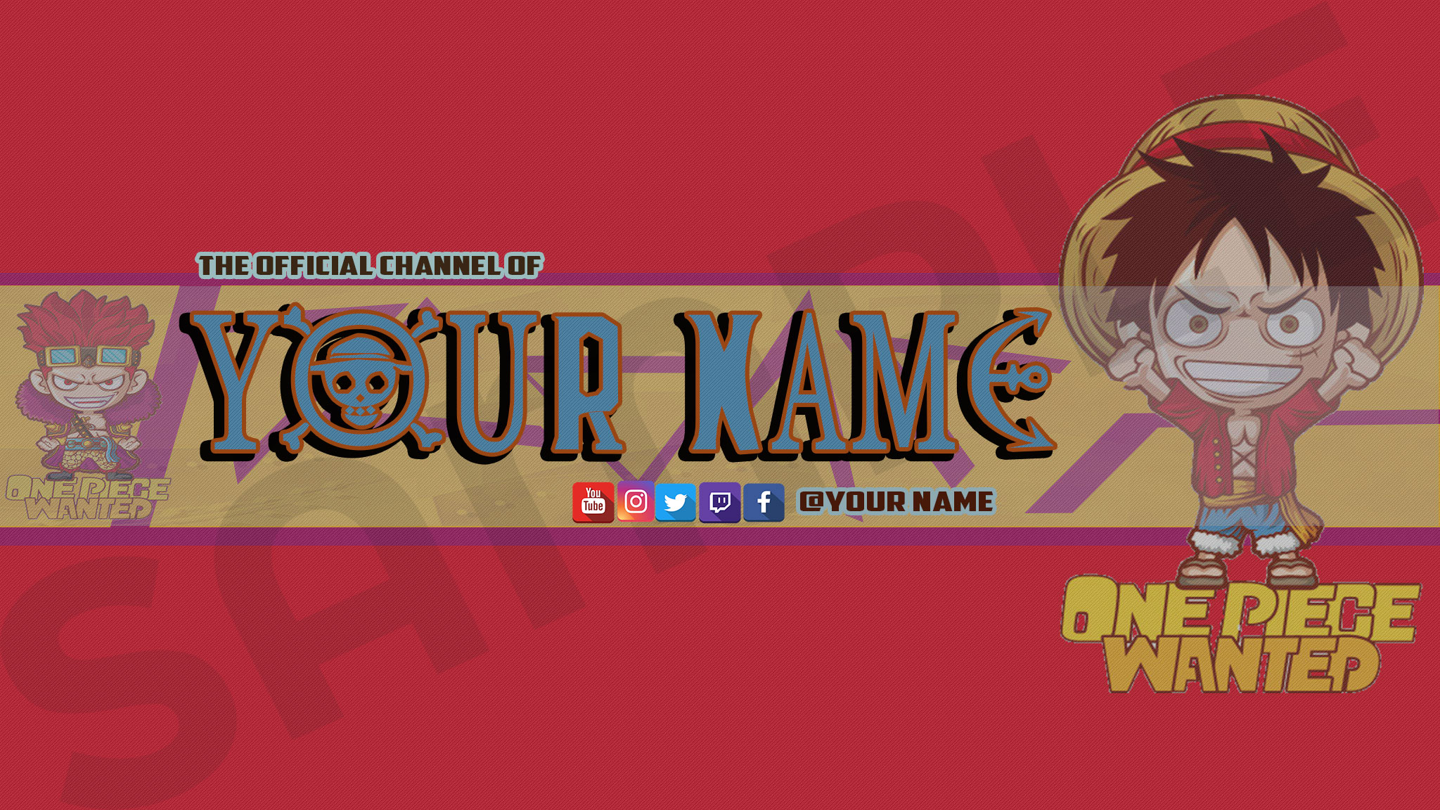 Free One Piece YouTube Channel Art by Ajmgamergirl download on ToneDen