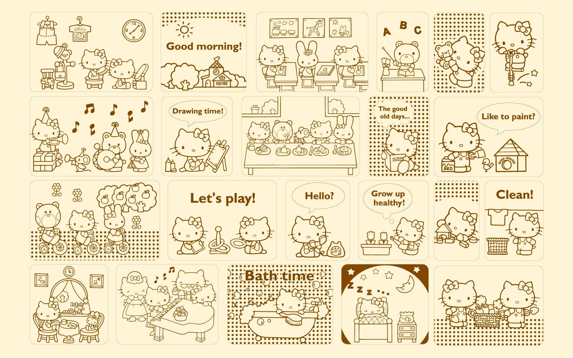 Download Sanrio Characters With Hello Kitty Desktop Wallpaper