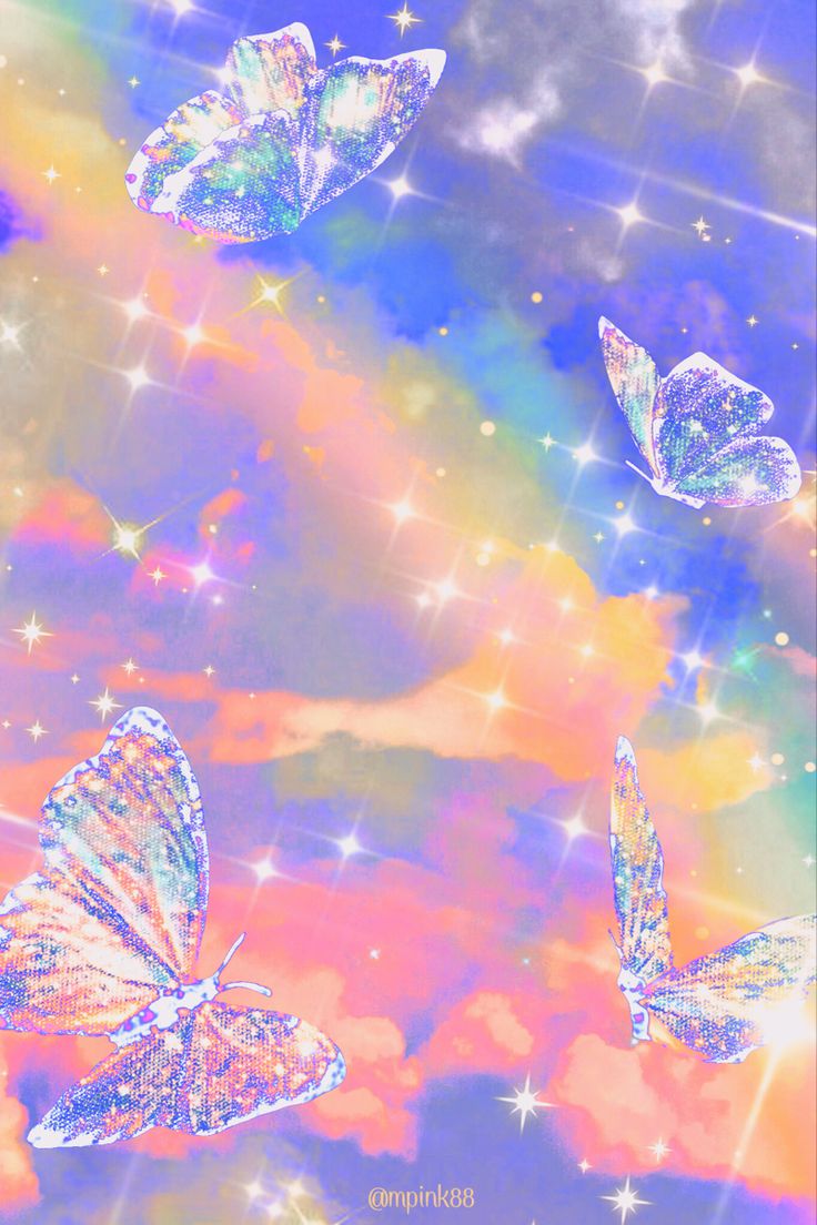 Glitter Butterflies. Sparkle wallpaper, Holographic wallpaper, Butterfly wallpaper background