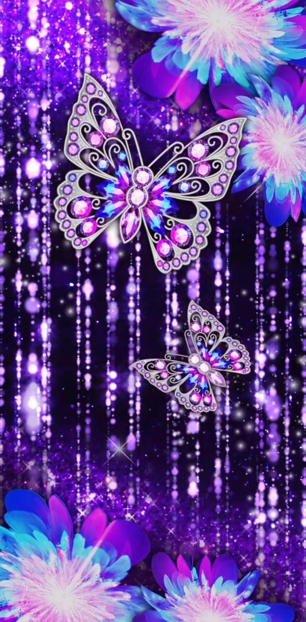 Glitter Butterfly wallpaper