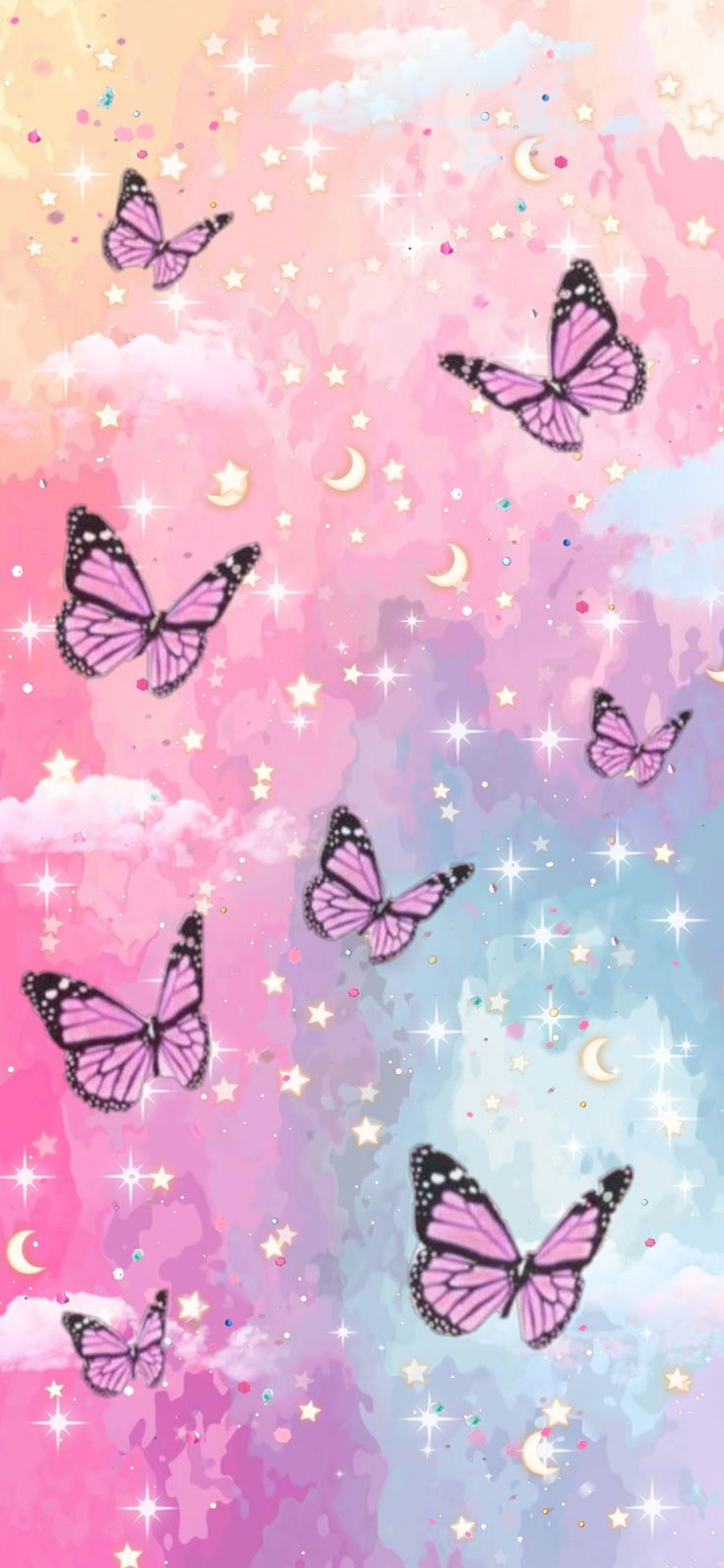 Beautiful pink butterflies phone wallpaper. Butterfly background, Butterfly wallpaper, iPhone background wallpaper