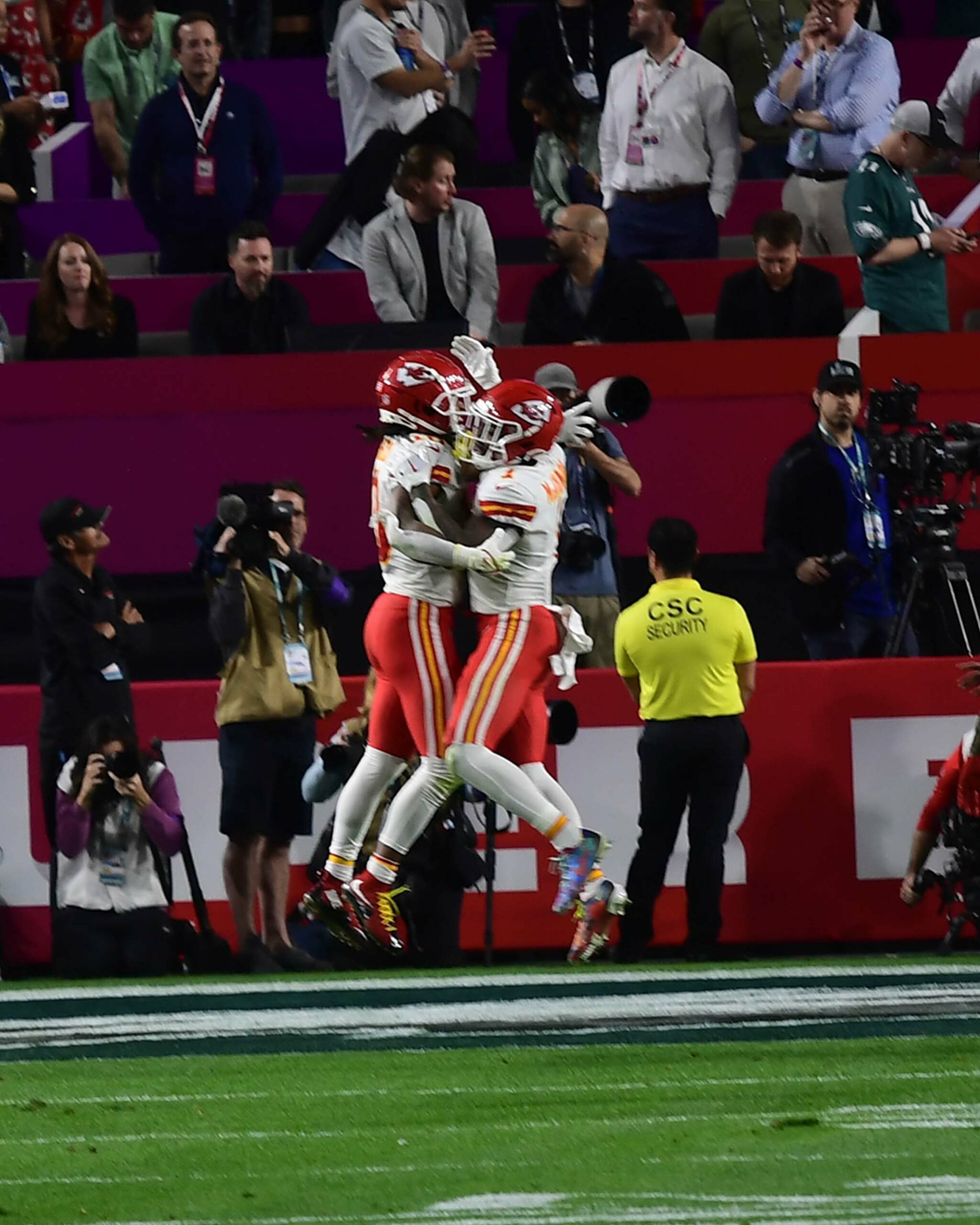 Kansas City Chiefs Celebrate Scoring A Go Ahead Touchdown In The Fourth Quarter Against The Philadelphia Eagles In Super Bowl LVII Medal Impressions