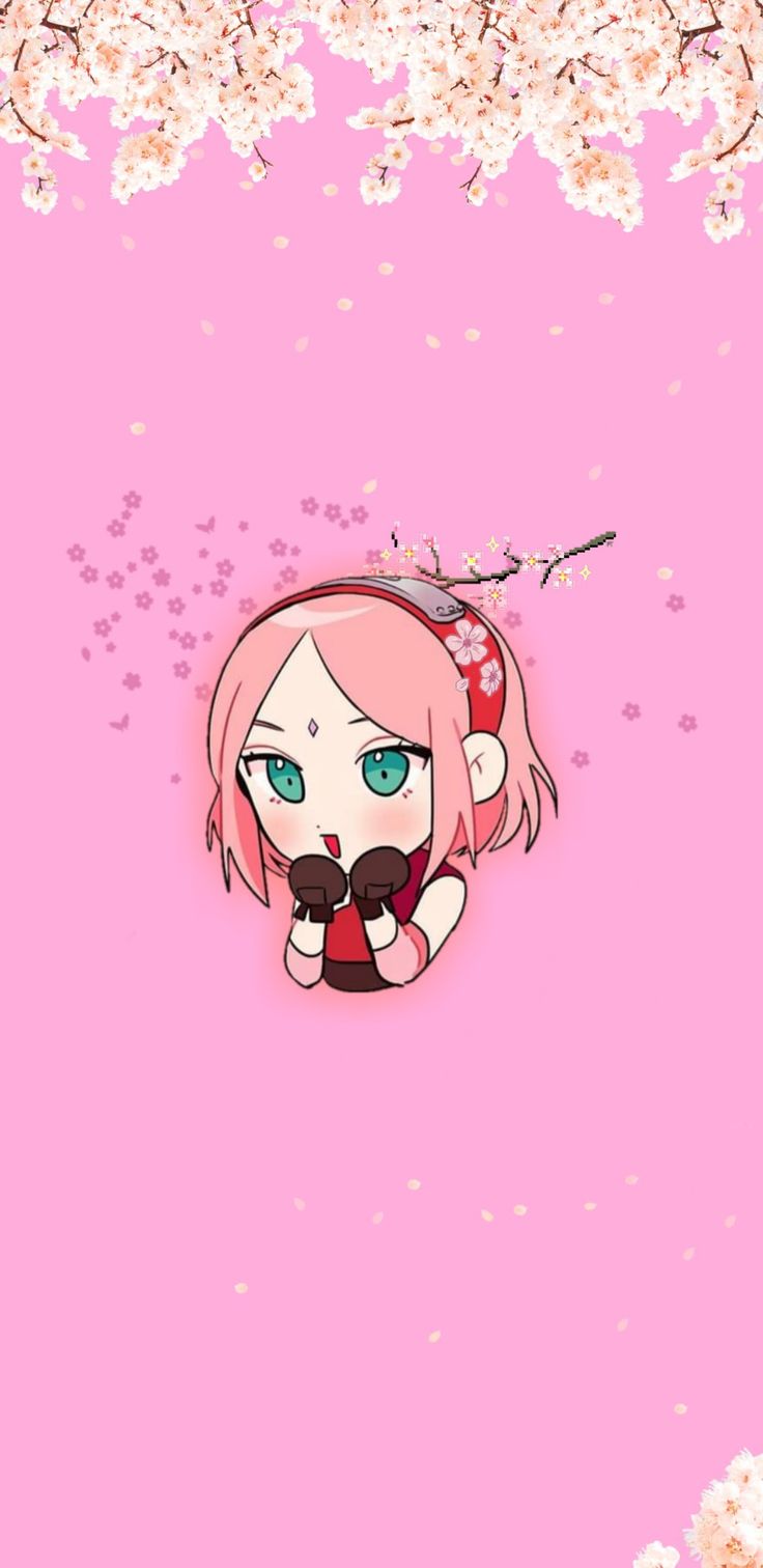 Sakura Haruno Chibi Wallpaper. Chibi wallpaper, Anime background wallpaper, Sakura haruno