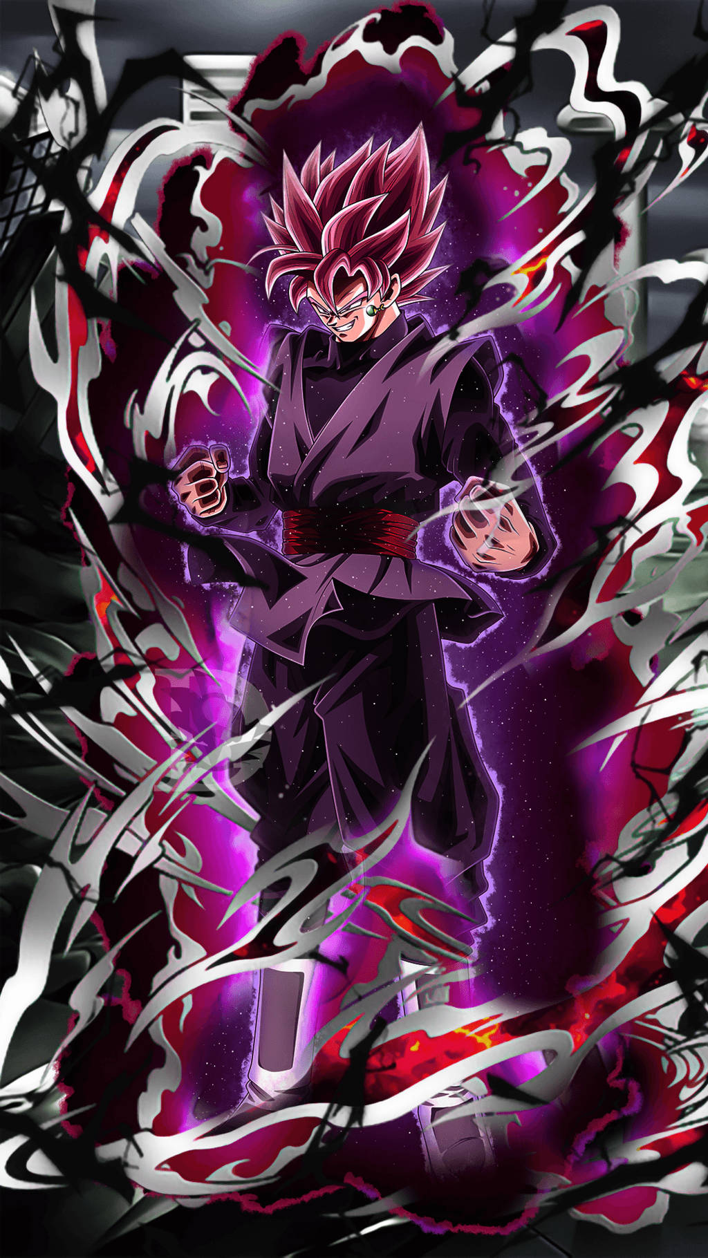 Download Power Up Goku Black iPhone Wallpaper