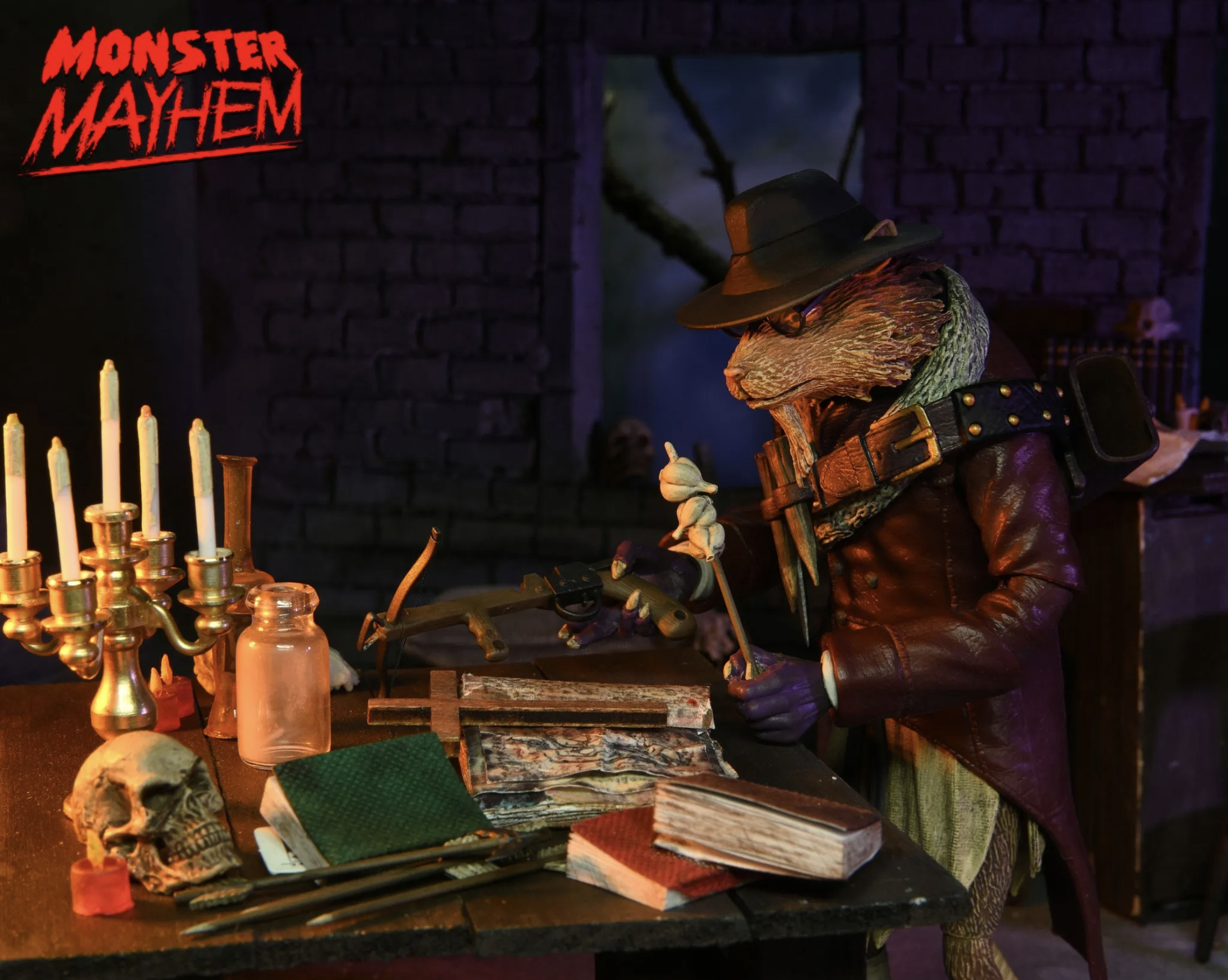 Master Splinter is Van Helsing in NECA's New Universal Monsters x Teenage Mutant Ninja Turtles Action Figure