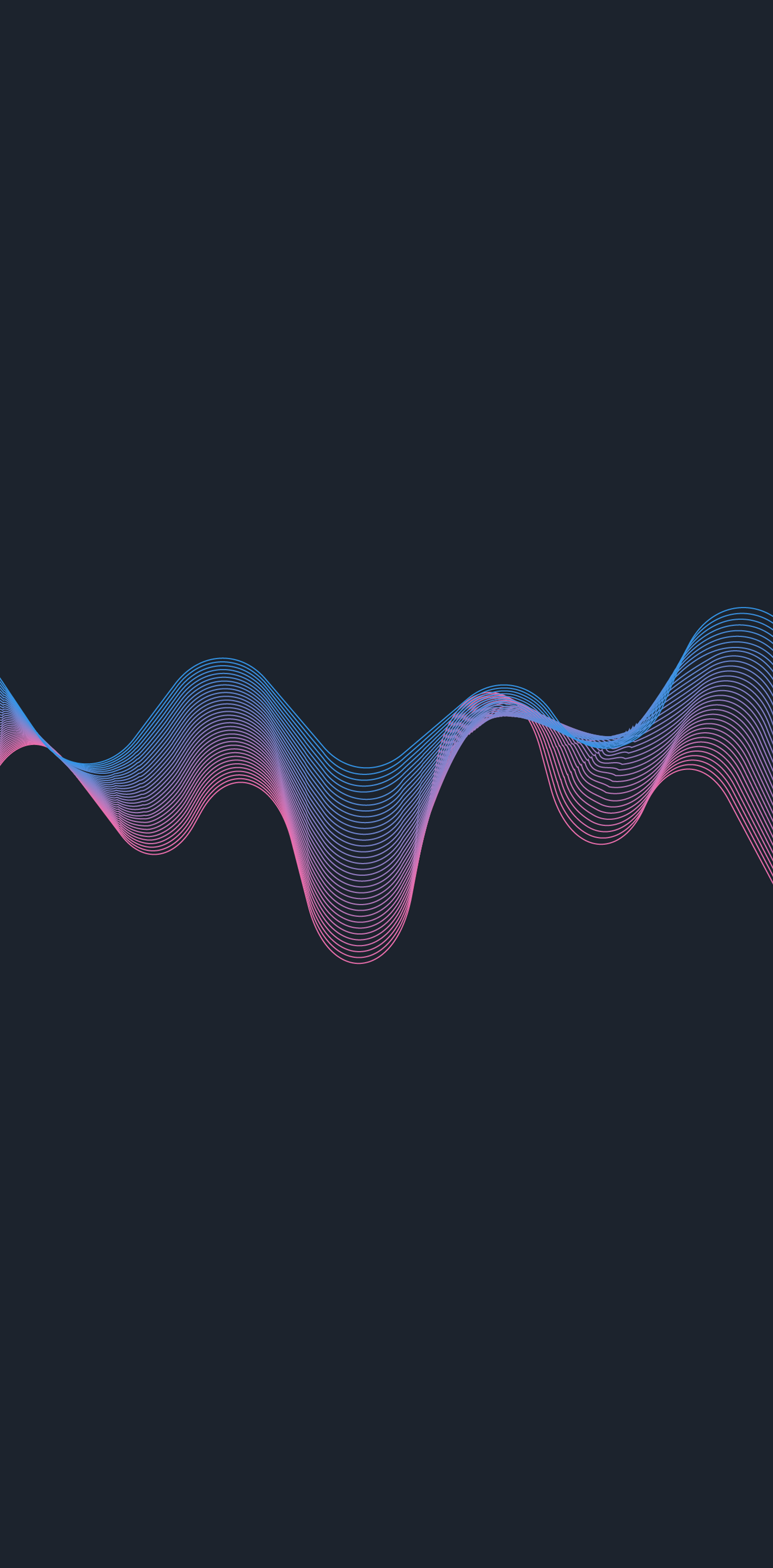 Colorful waveform wallpaper for iPhone