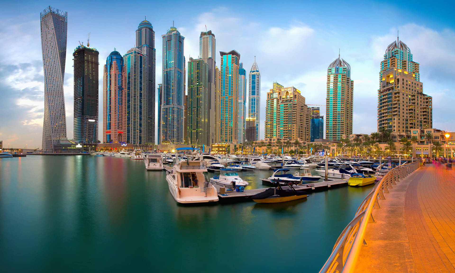 Download Dubai Marina Walk City View Wallpaper